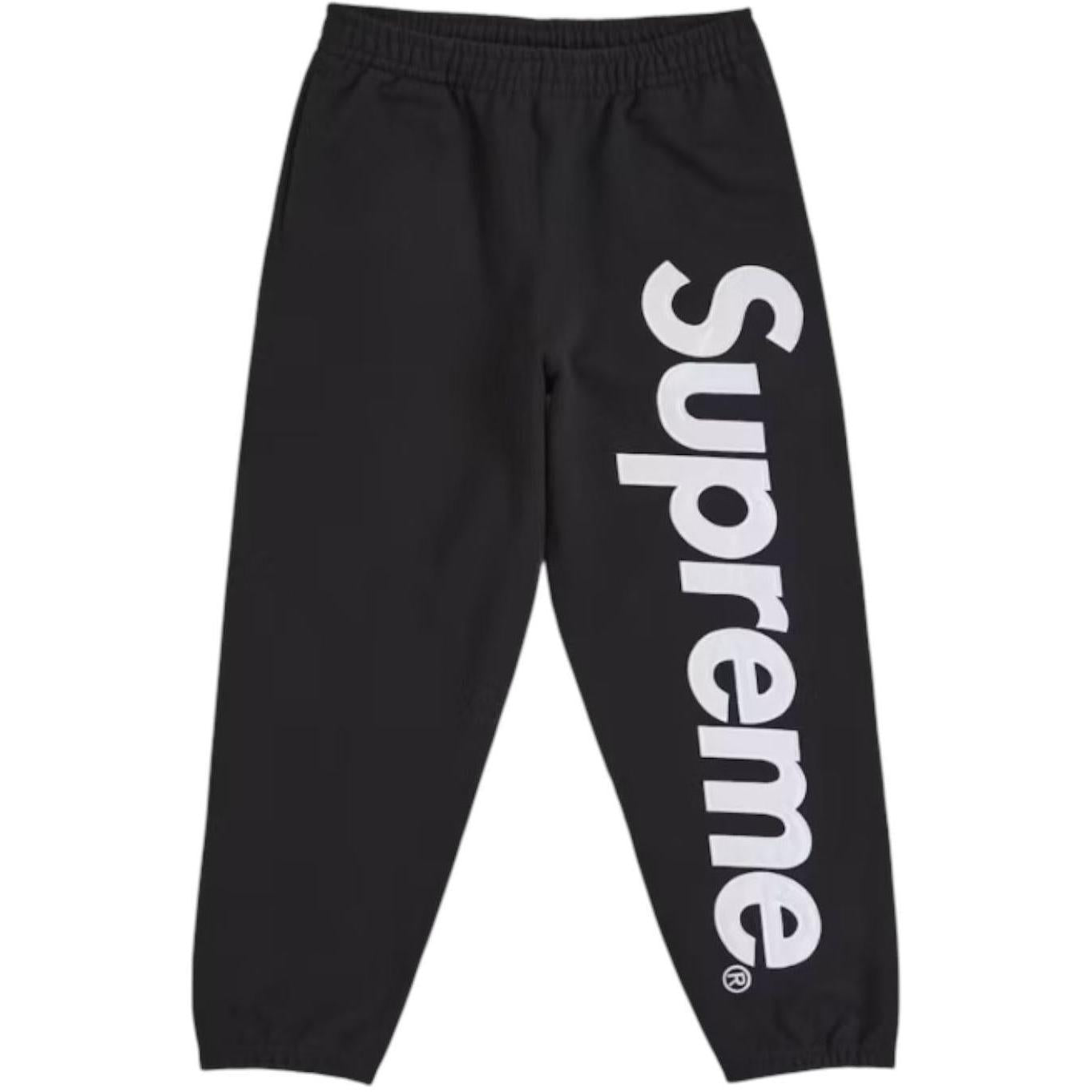 Supreme Satin Appliqué Sweatpant (FW25) Black