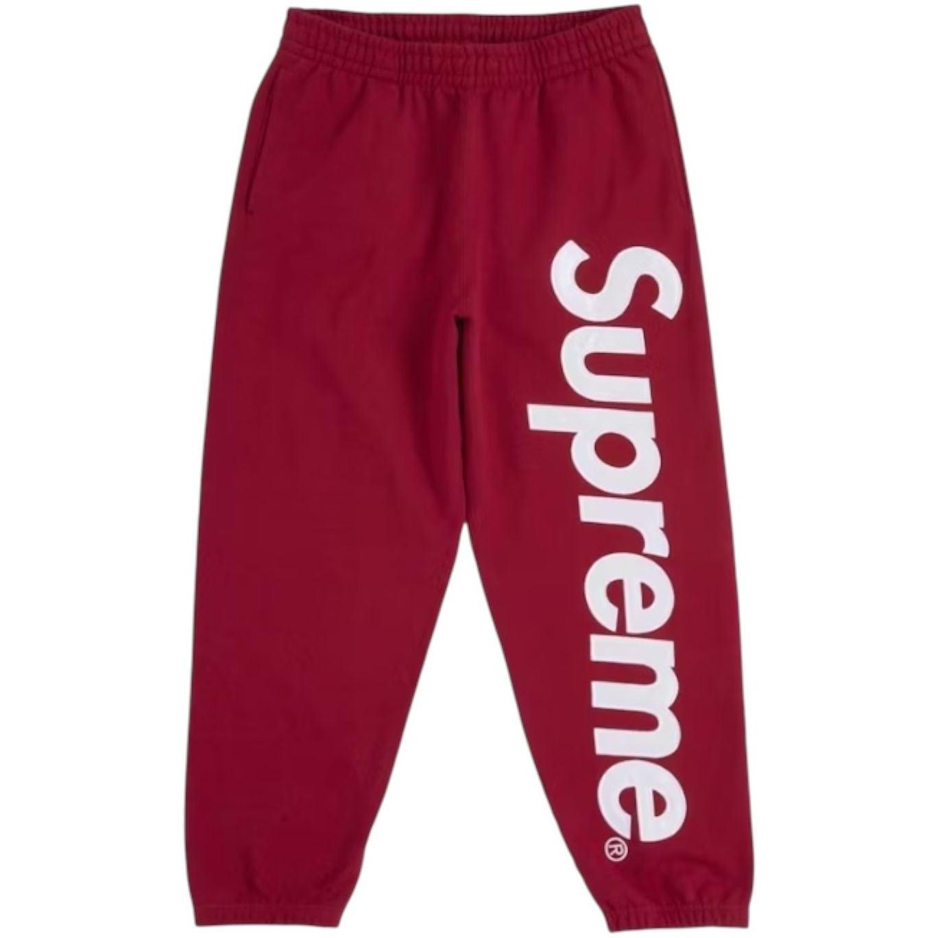 Supreme Satin Appliqué Sweatpant (FW25) Red