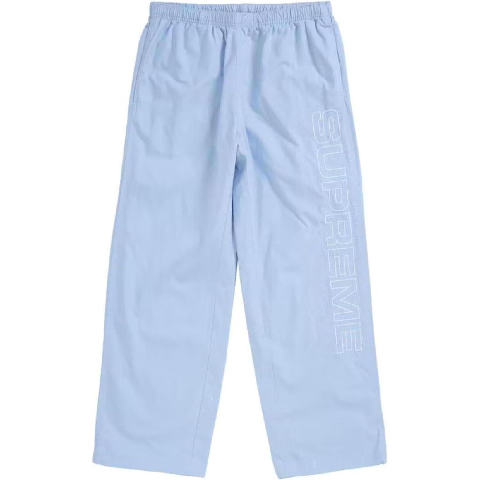 Supreme Spellout Embroidered Ripstop Track Pant Blue