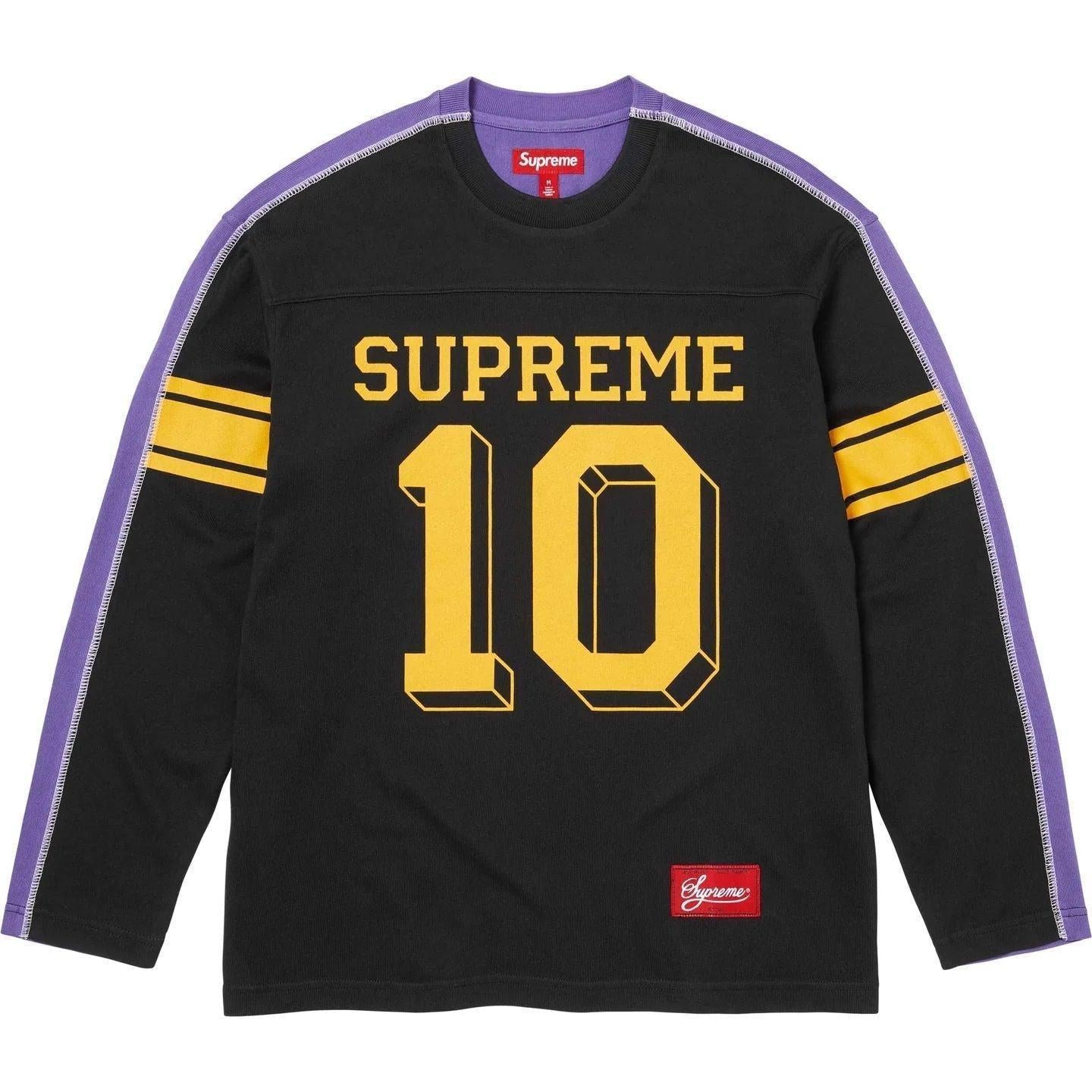 Supreme Split L/S Football Top Black