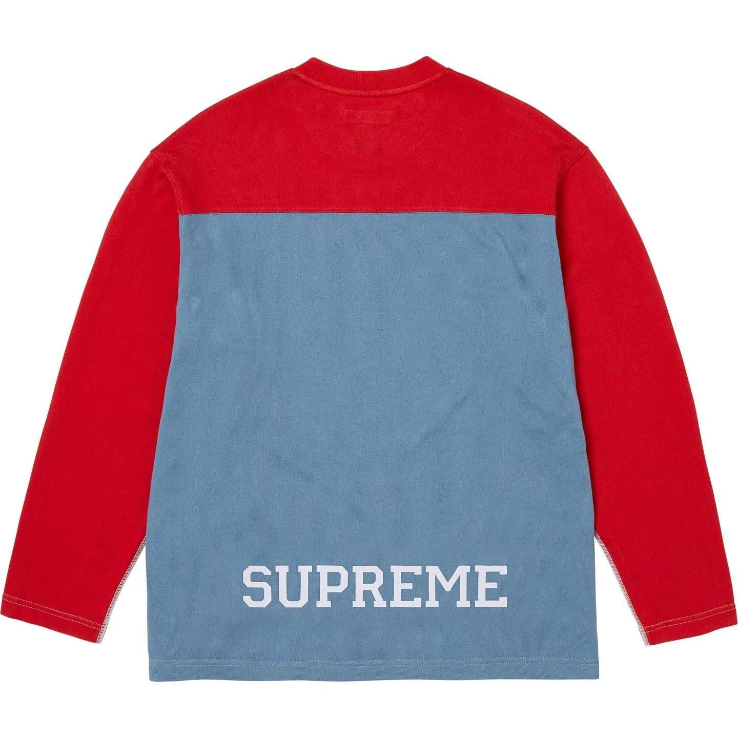 Supreme Split L/S Football Top Grey