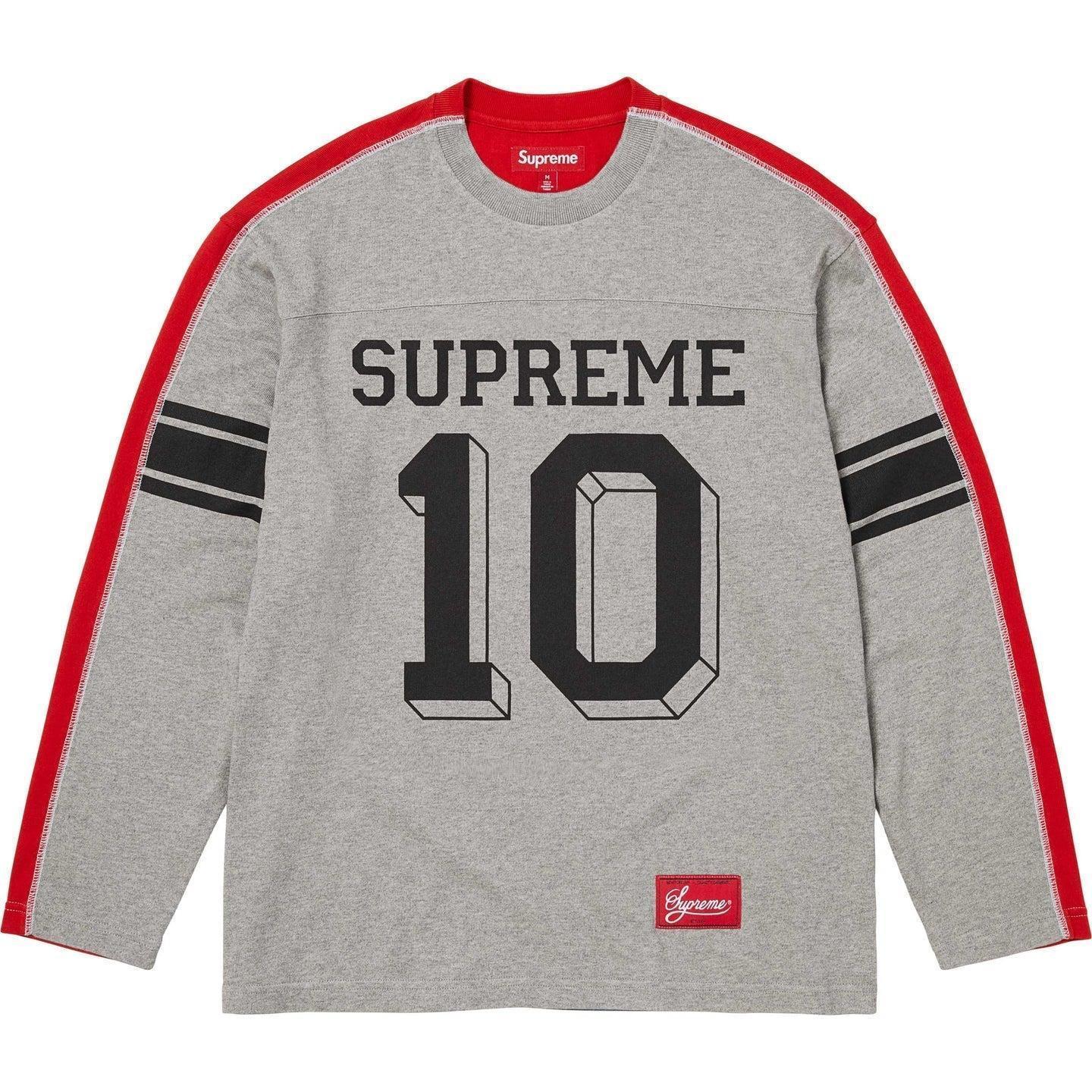 Supreme Split L/S Football Top Grey