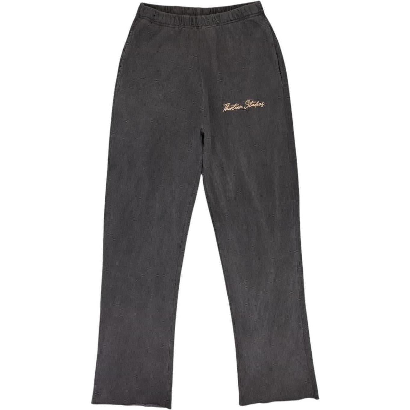 Thirteen Studios Faded Oil Black Sweatpants