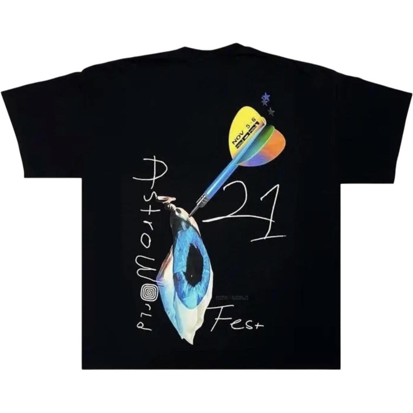 Travis Scott Astrofest Mouth Dart T-Shirt Black