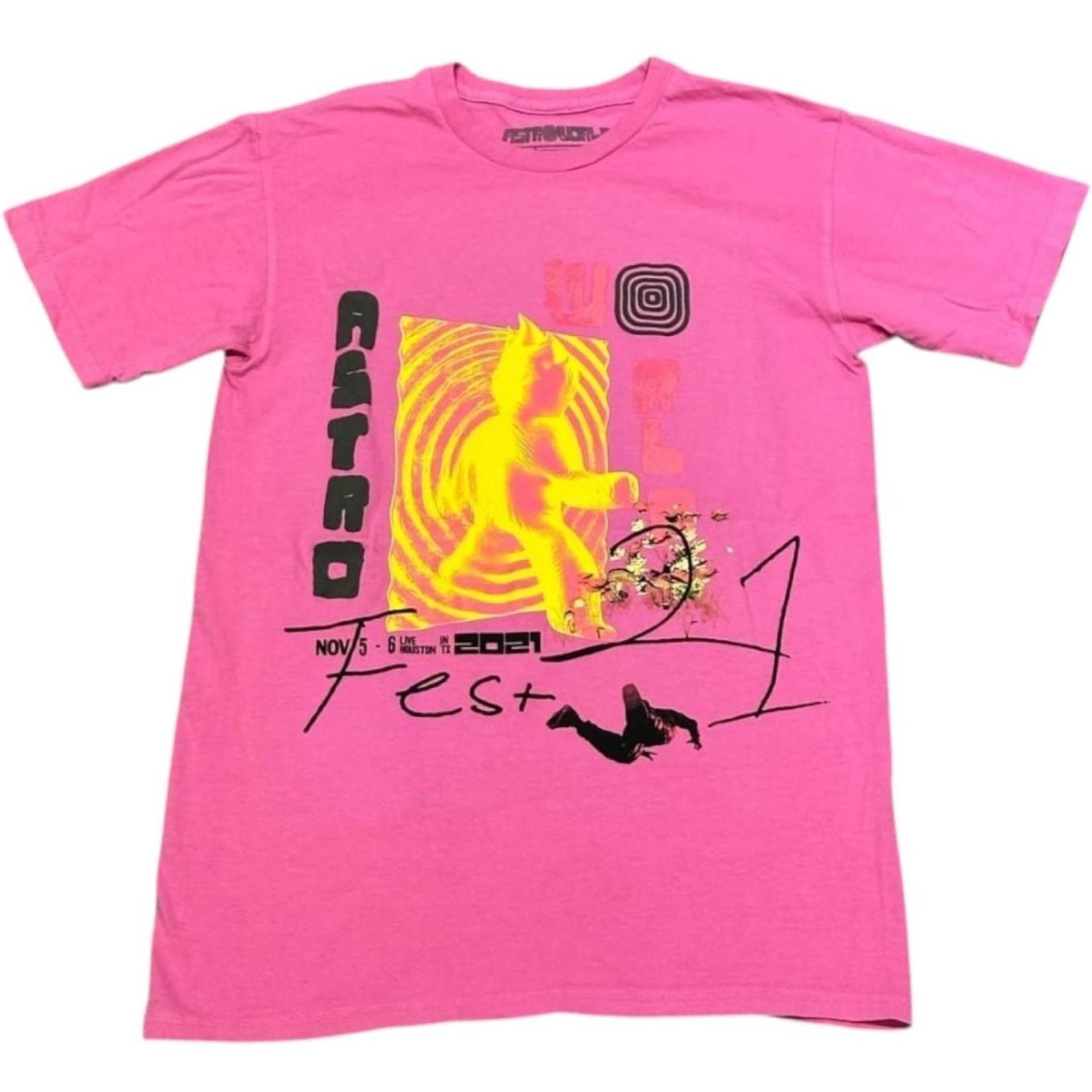 Travis Scott Astrofest Other Side T-shirt Pink