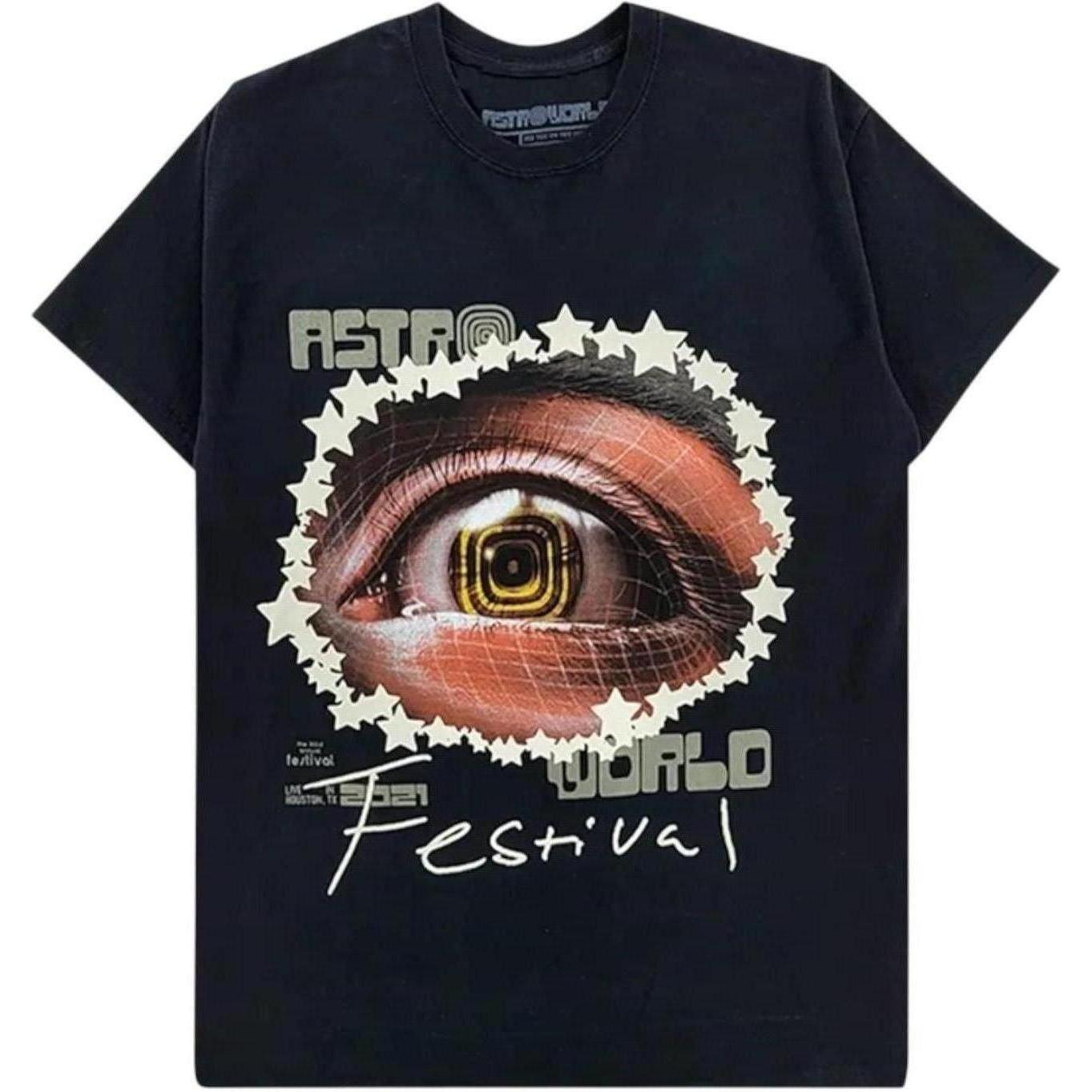 Travis Scott Astrofest Starry Eyed T-Shirt Black