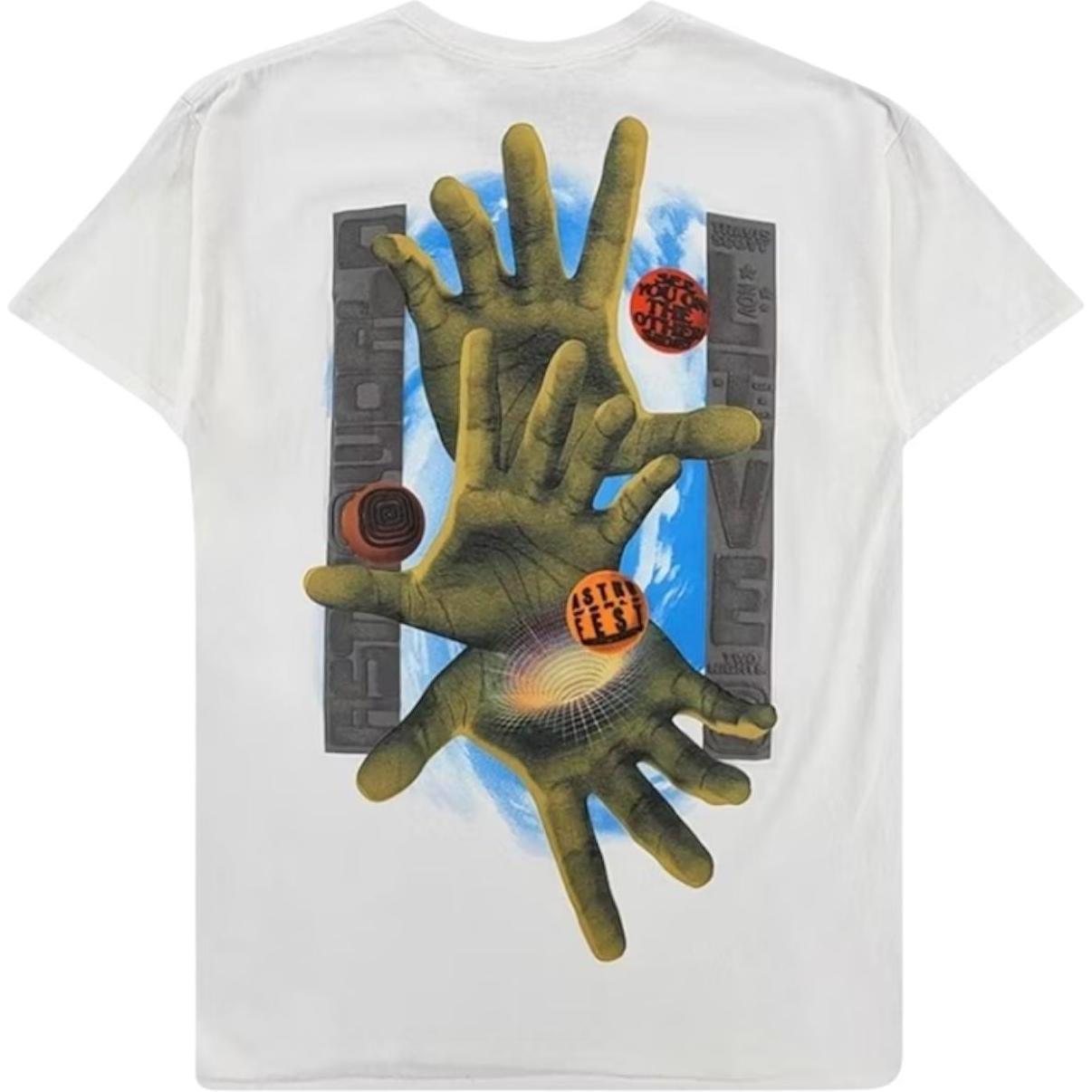 Travis Scott Astrofest Three Hands T-shirt White