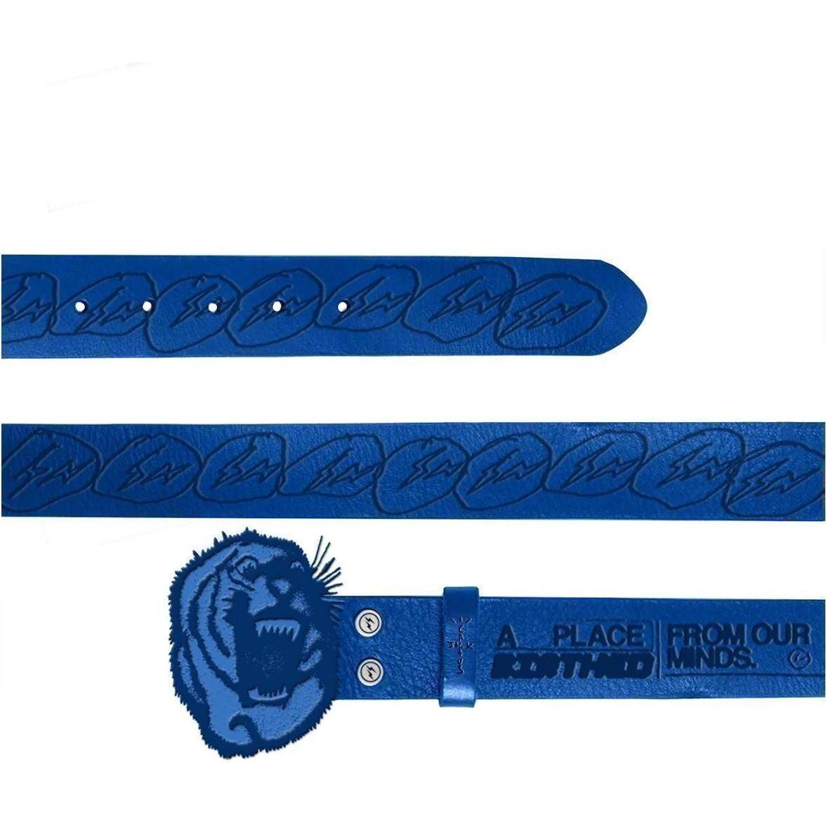 Travis Scott Cactus Jack For Fragment Logo Belt Blue