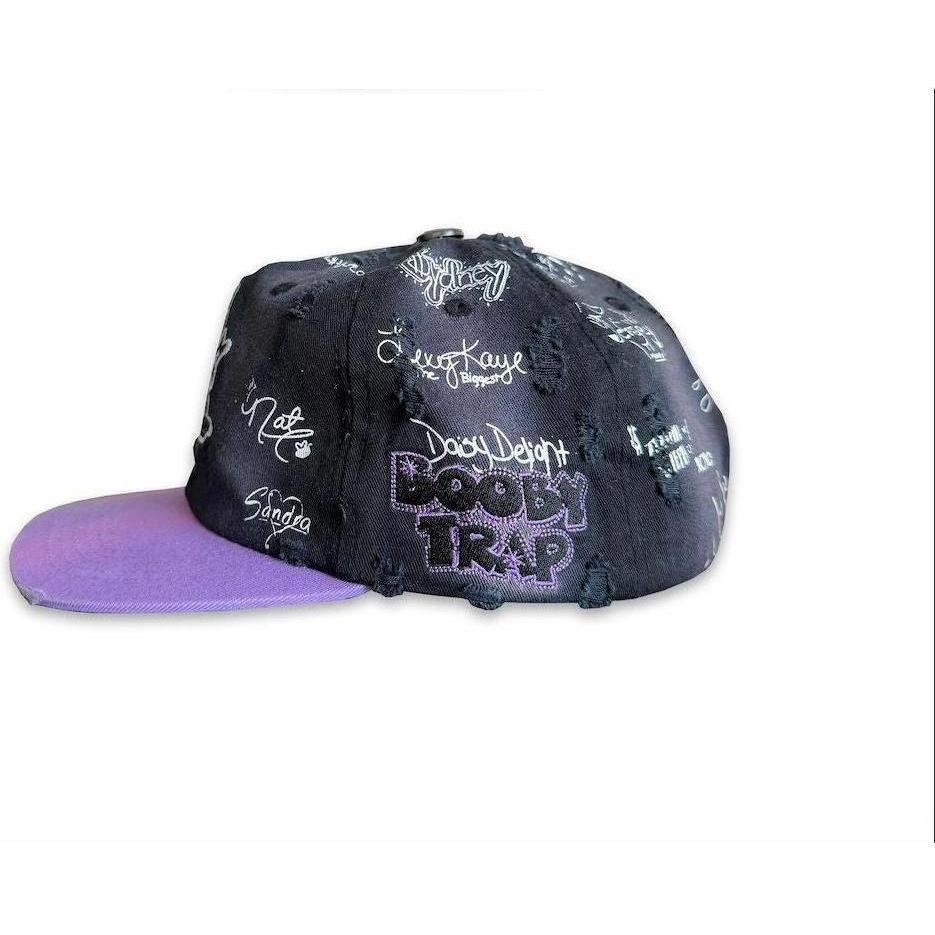 Triple Sevens x Booby Trap Logo Snapback Hat Black