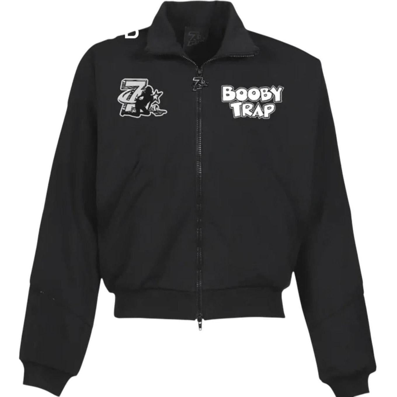 Triple Sevens x Booby Trap Nylon Zip Up Black