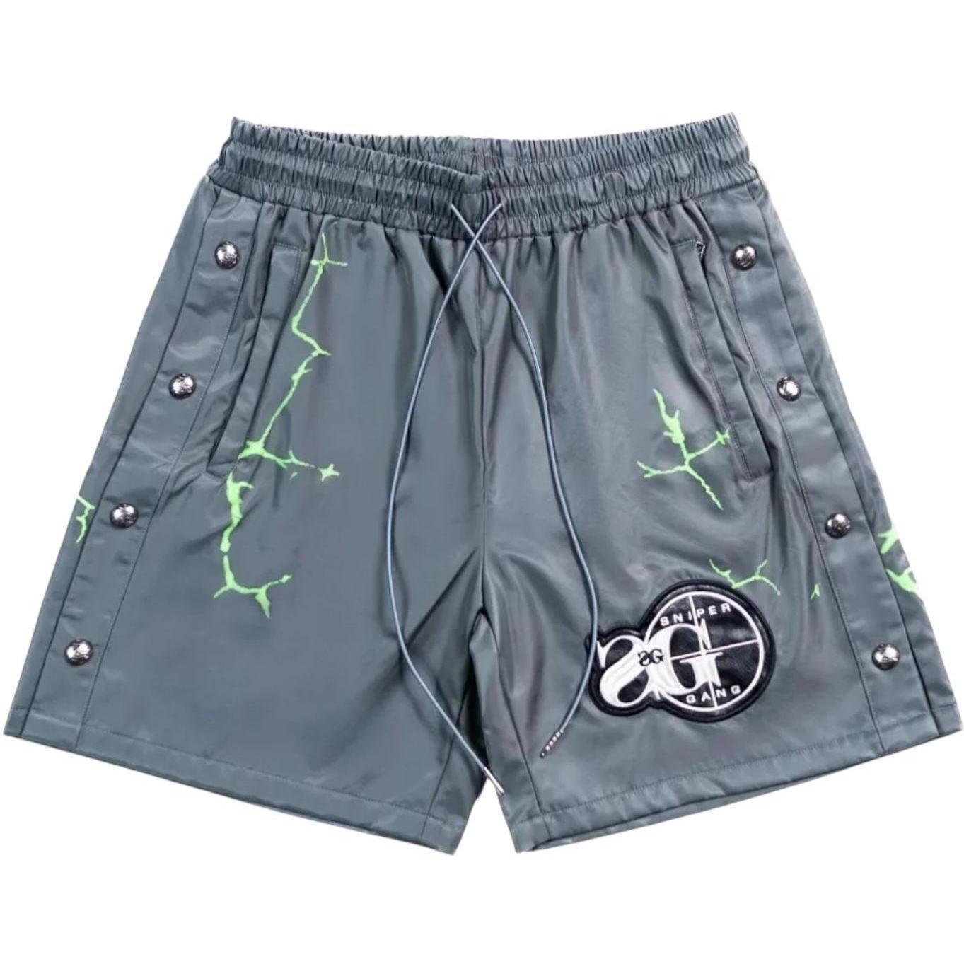 Triple Sevens x Sniper Gang 7Sniper Nylon Shorts Grey