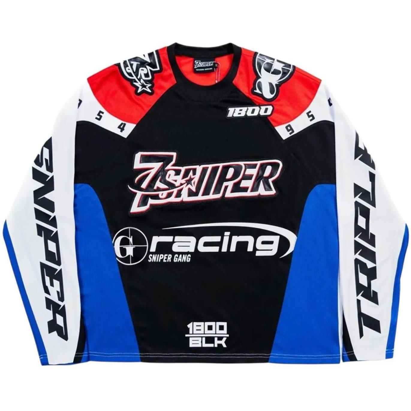 Triple Sevens x Sniper Gang Moto Jersey Blue