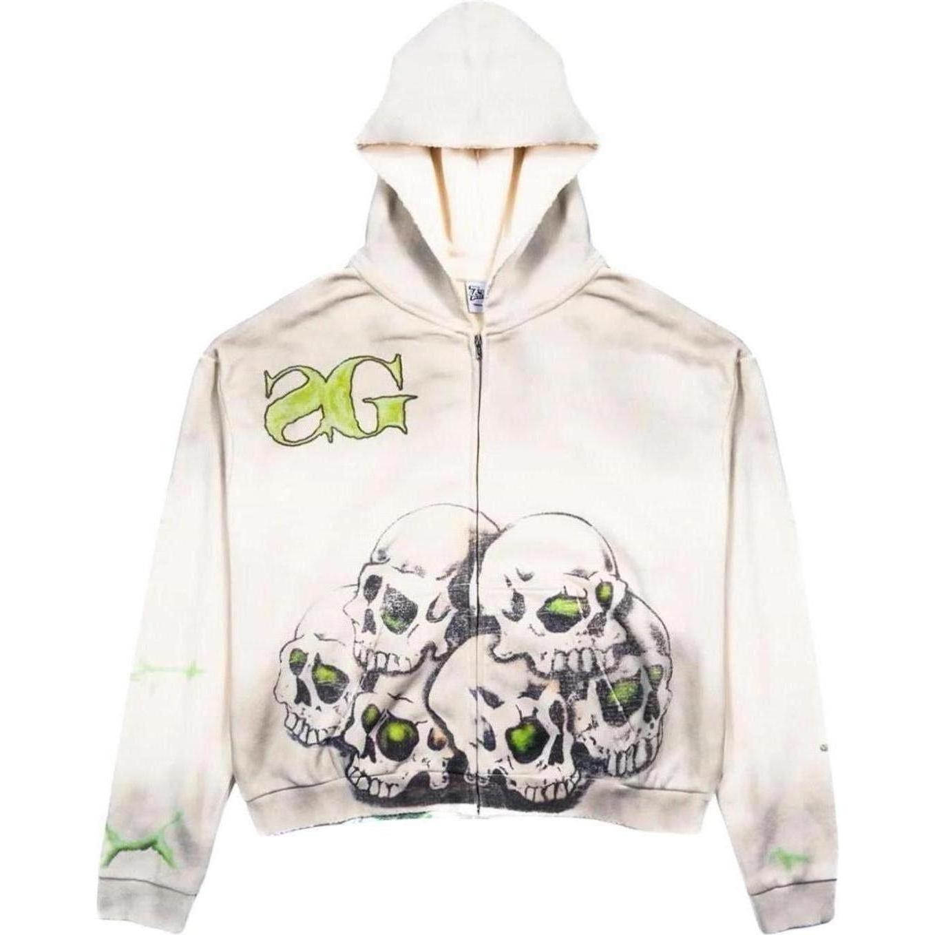 Triple Sevens x Sniper Gang Vulture Zip Up Jacket Cream