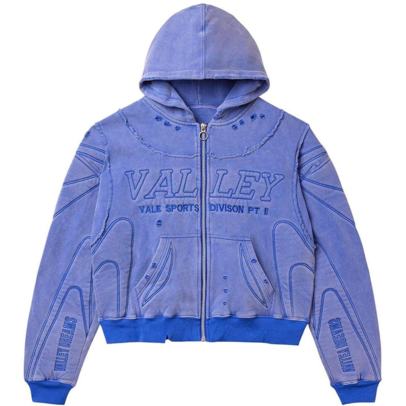 Vale Armour Zip Up Hoodie Blue