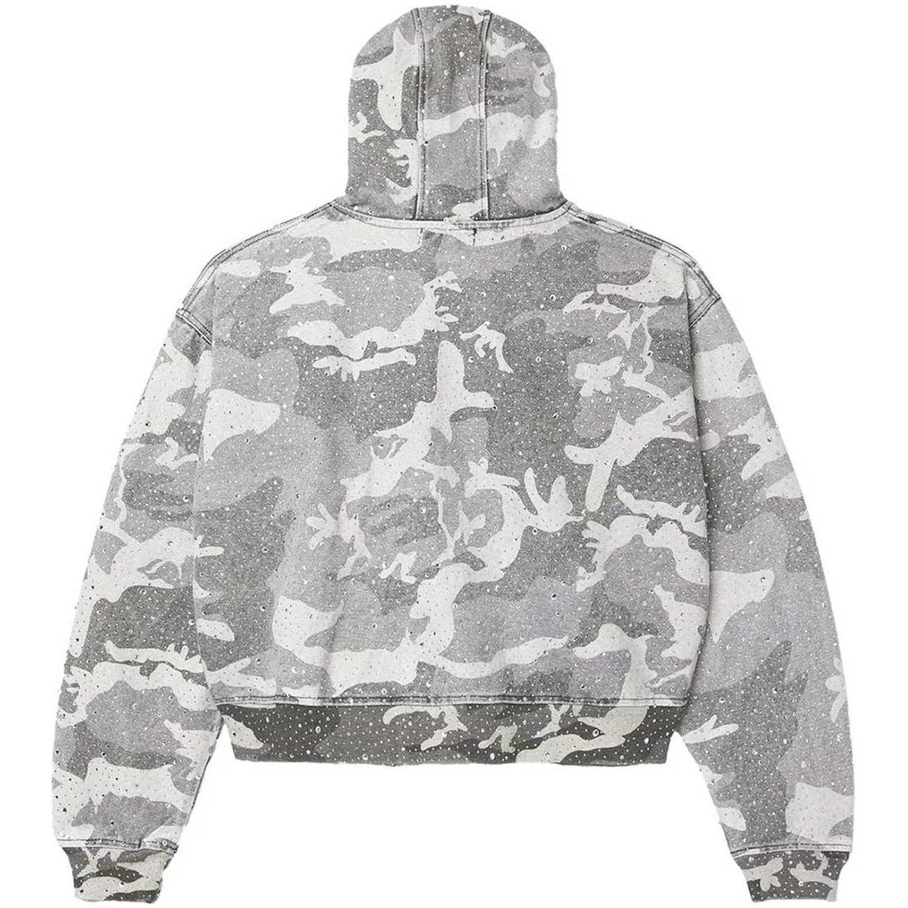Vale Crystal Camo Work Zip Up Jacket Grey