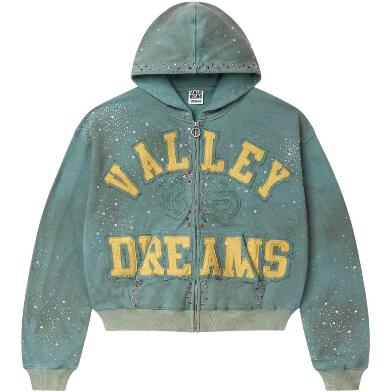 Vale Forever Bank Zip Up Hoodie Green