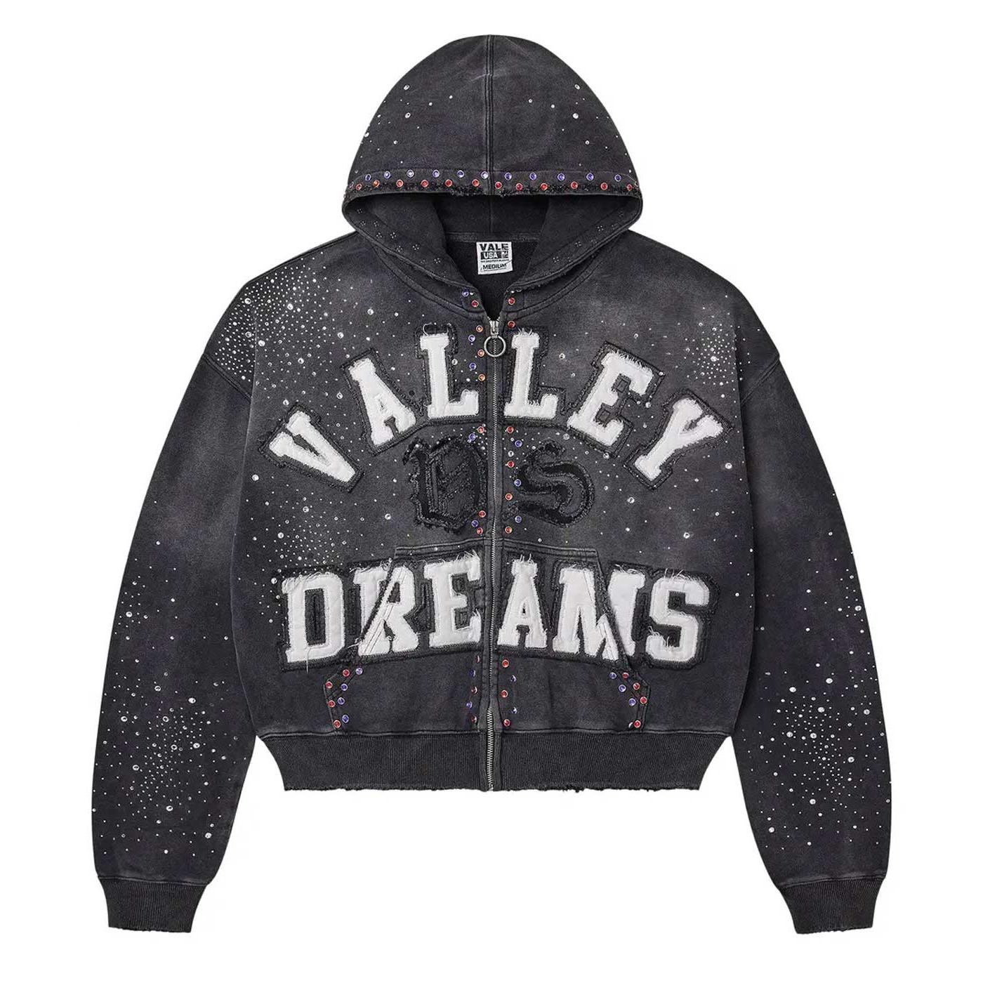 Vale Forever Classico Zip Up Hoodie Black