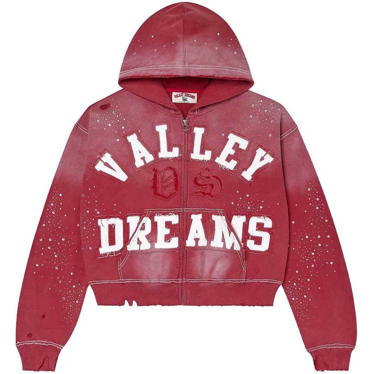 Vale Forever Classico Zip Up Hoodie Ruby