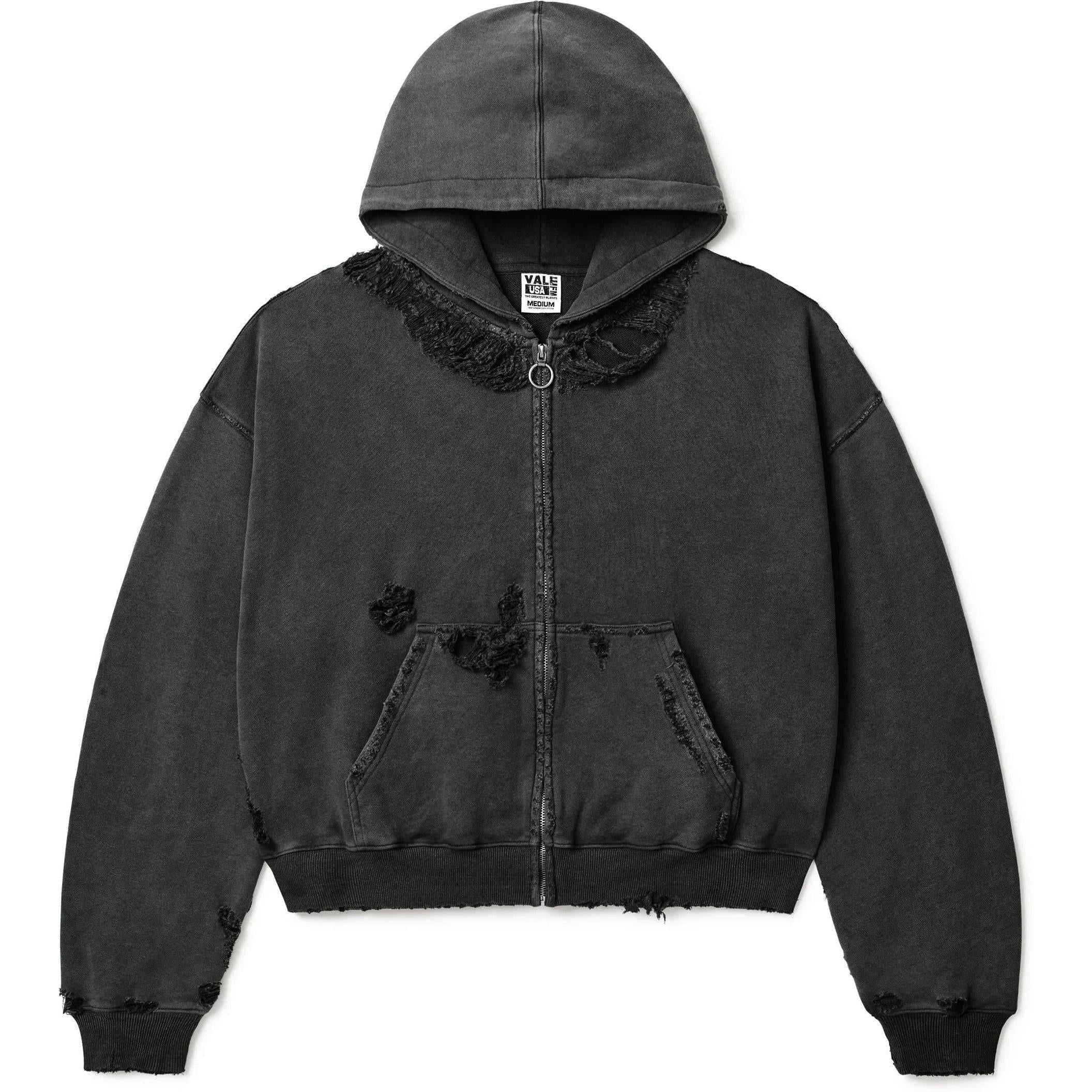 Vale Forever Destroyer Zip Up Hoodie Black