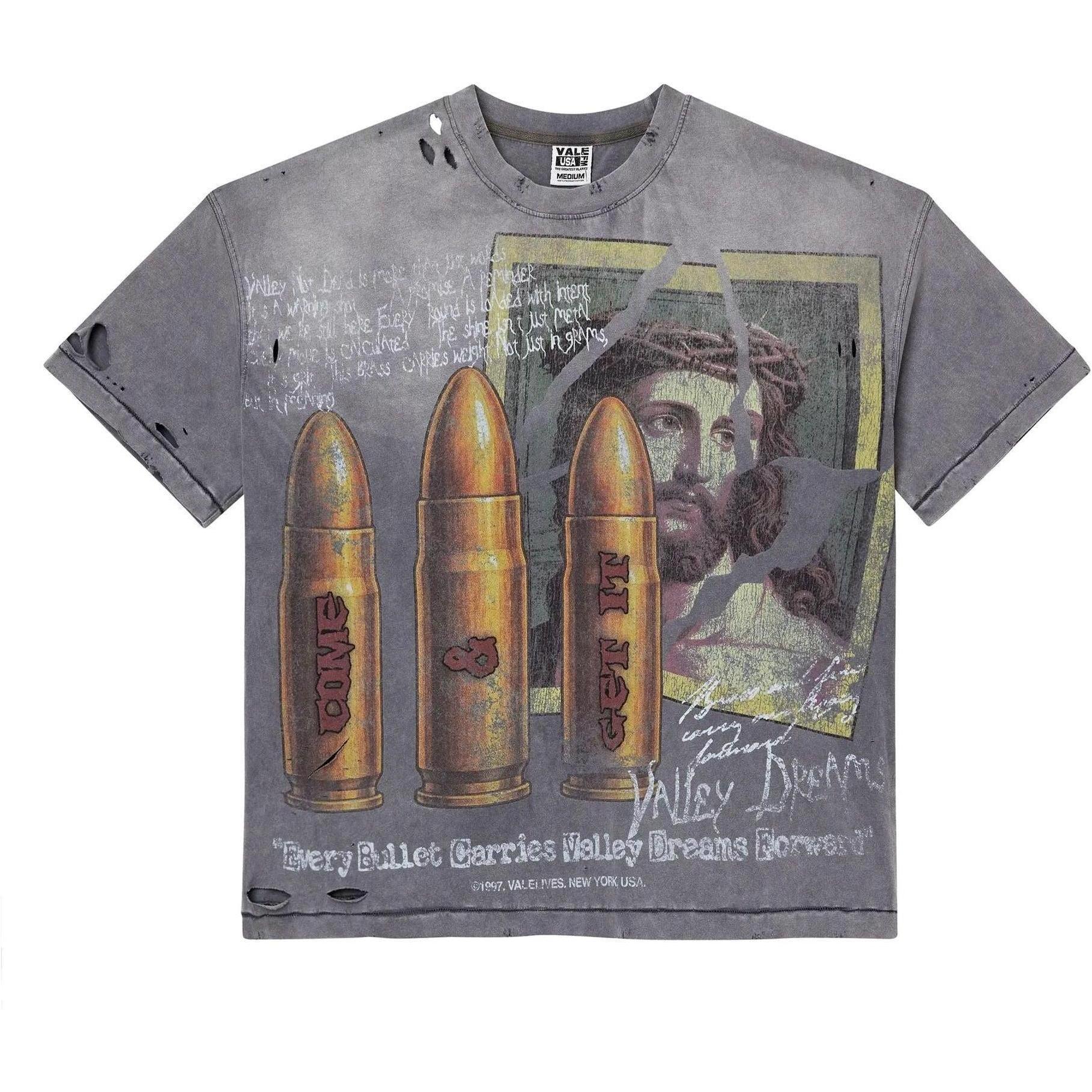 Vale Forever Faith Thrashed T-Shirt Grey