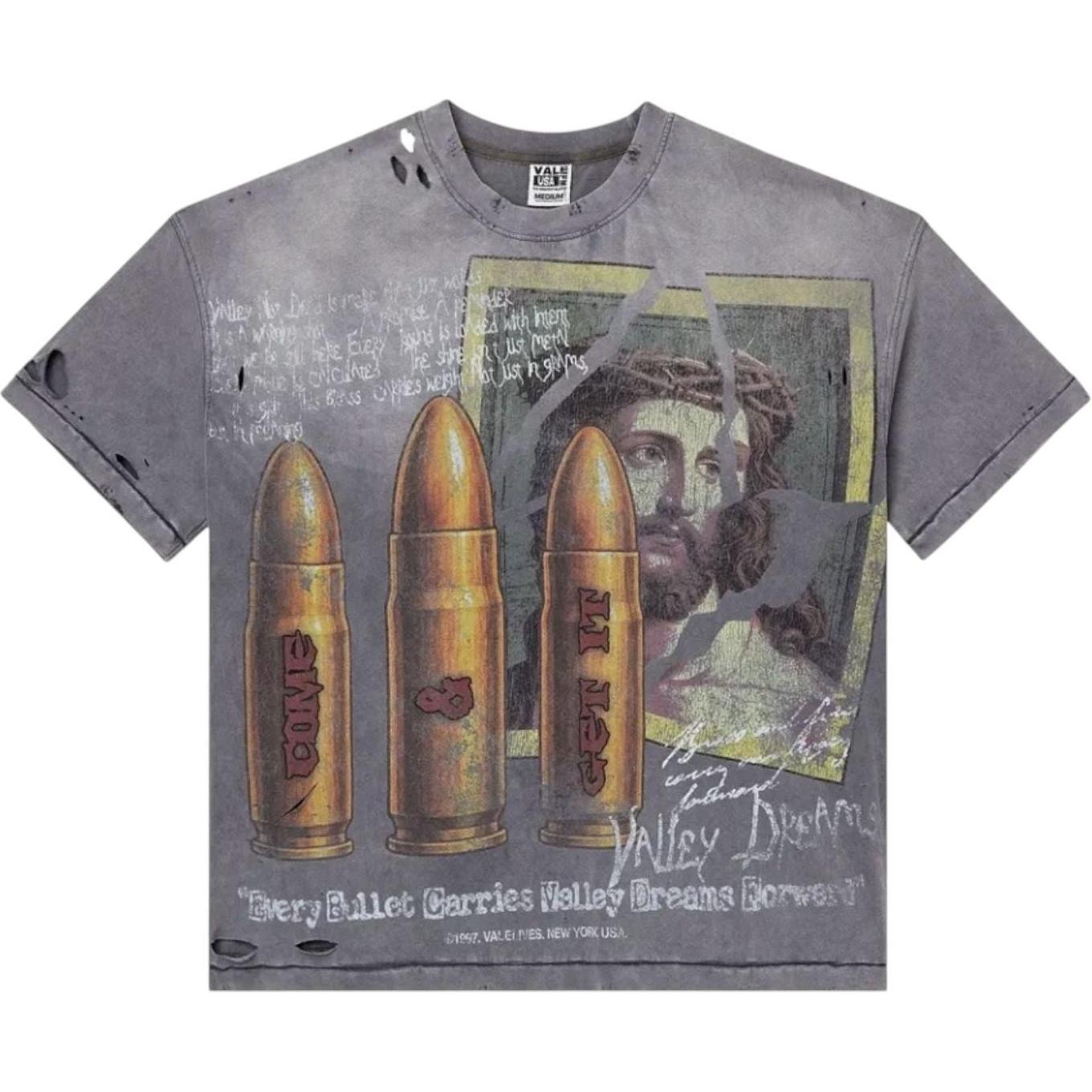 Vale Forever Faith Thrashed T-Shirt Grey