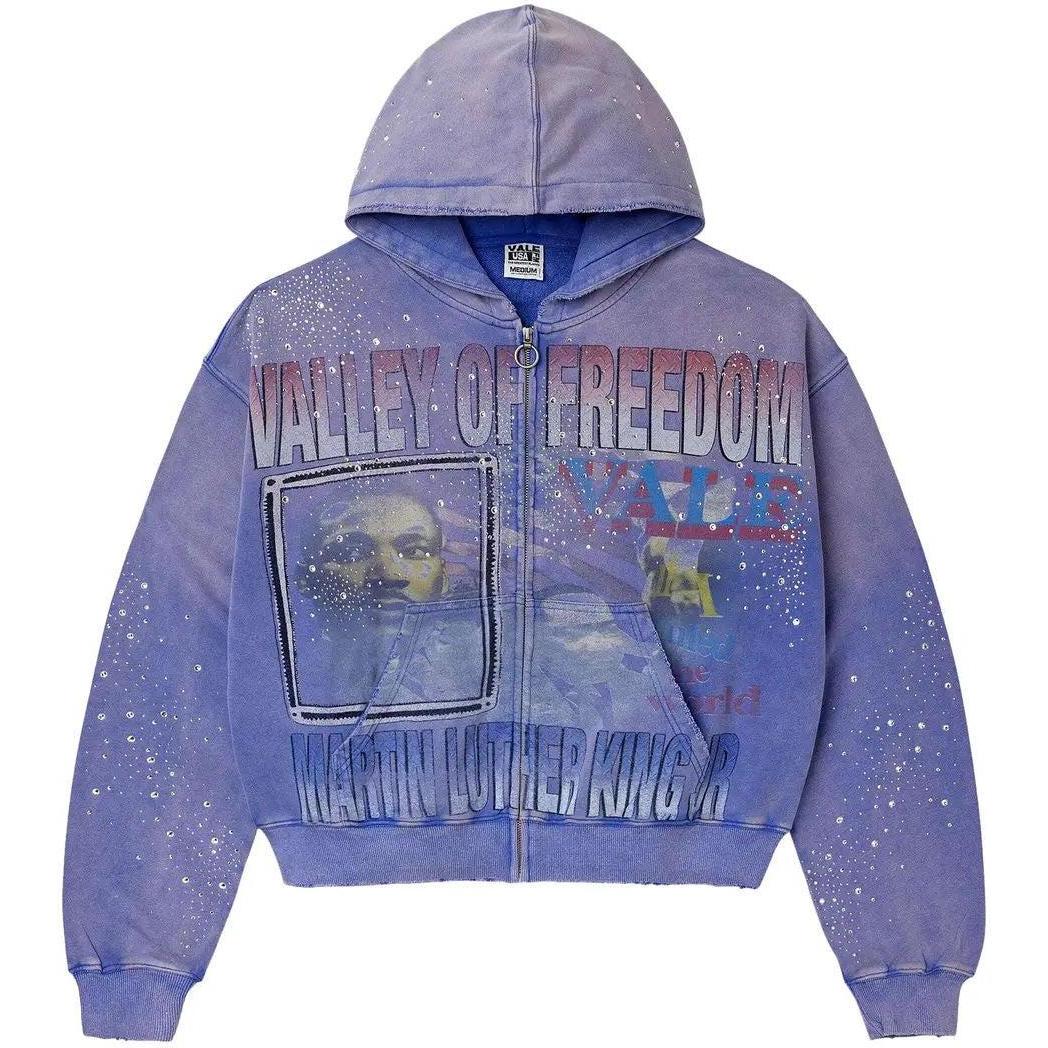 Vale Forever Freedom Zip Up Hoodie Blue