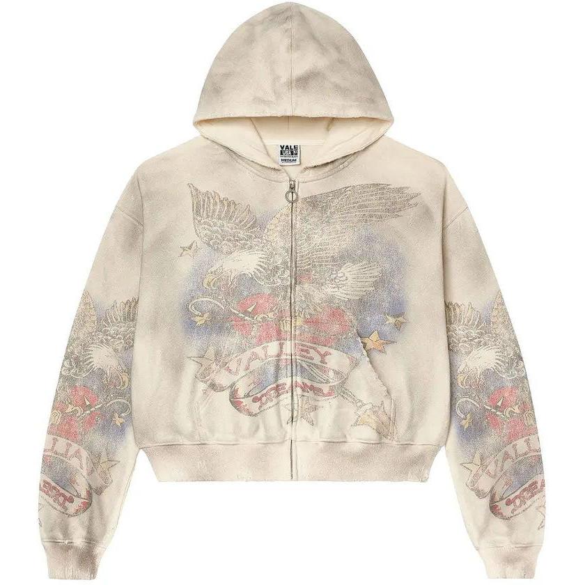Vale Forever Nostalgia Zip Up Hoodie Cream