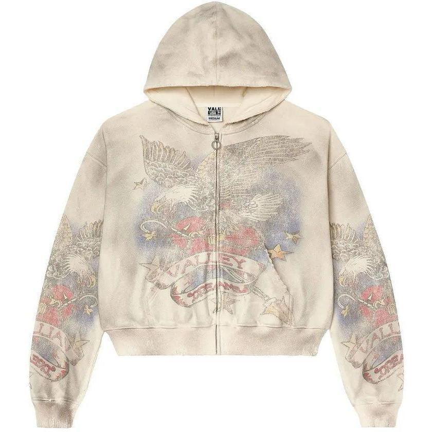 Vale Forever Nostalgia Zip Up Hoodie Cream