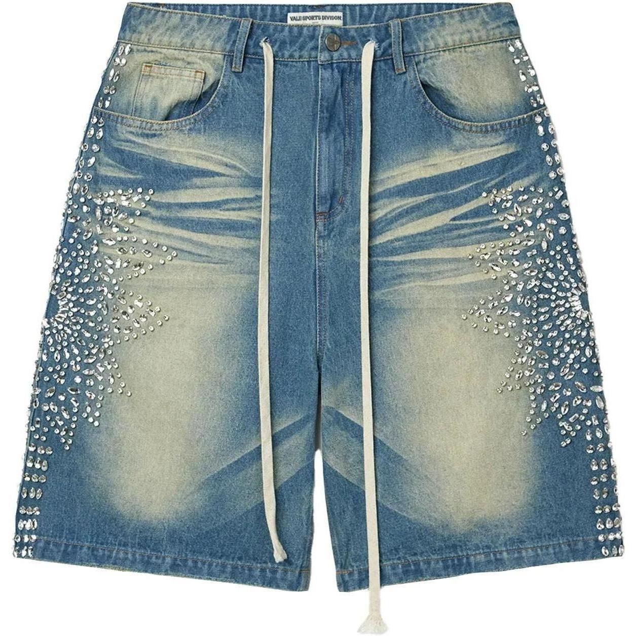 Vale Forever Sirens Crystal Jean Shorts Blue