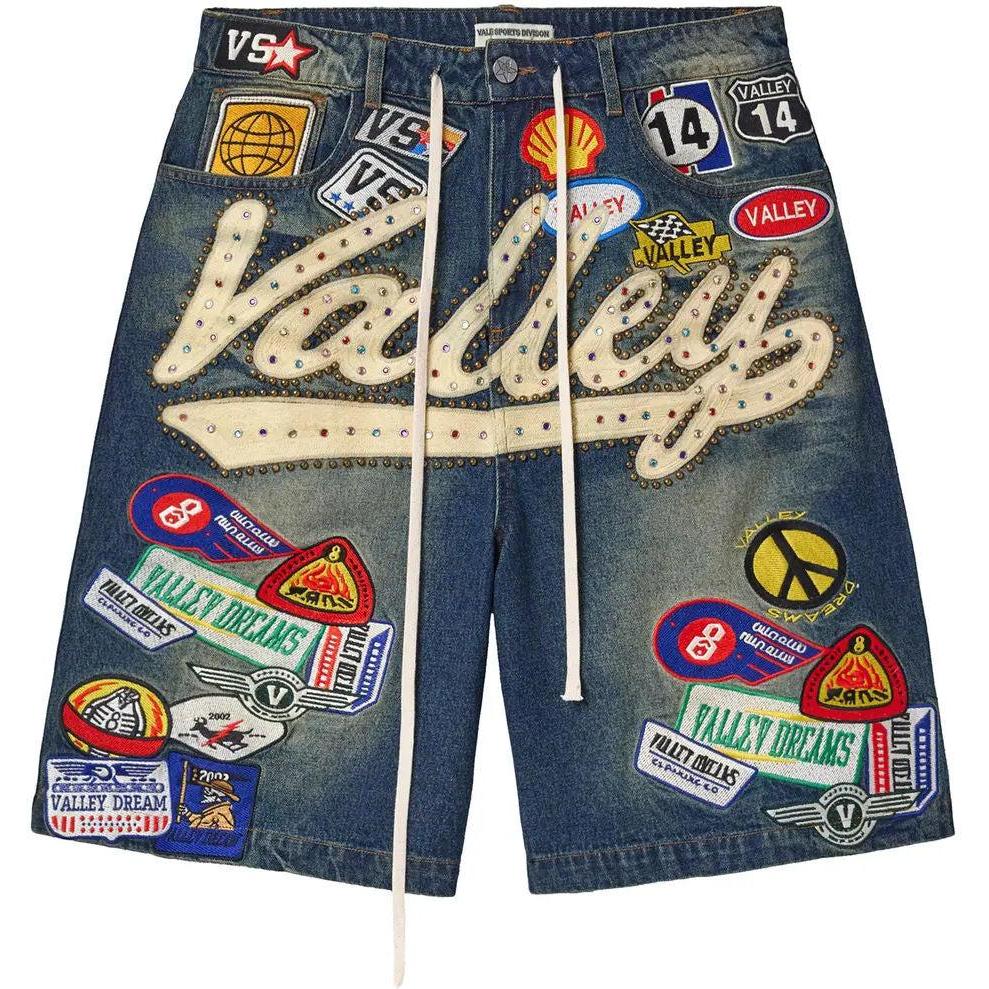 Vale Forever Skittles Patch 1980s Jean Shorts
