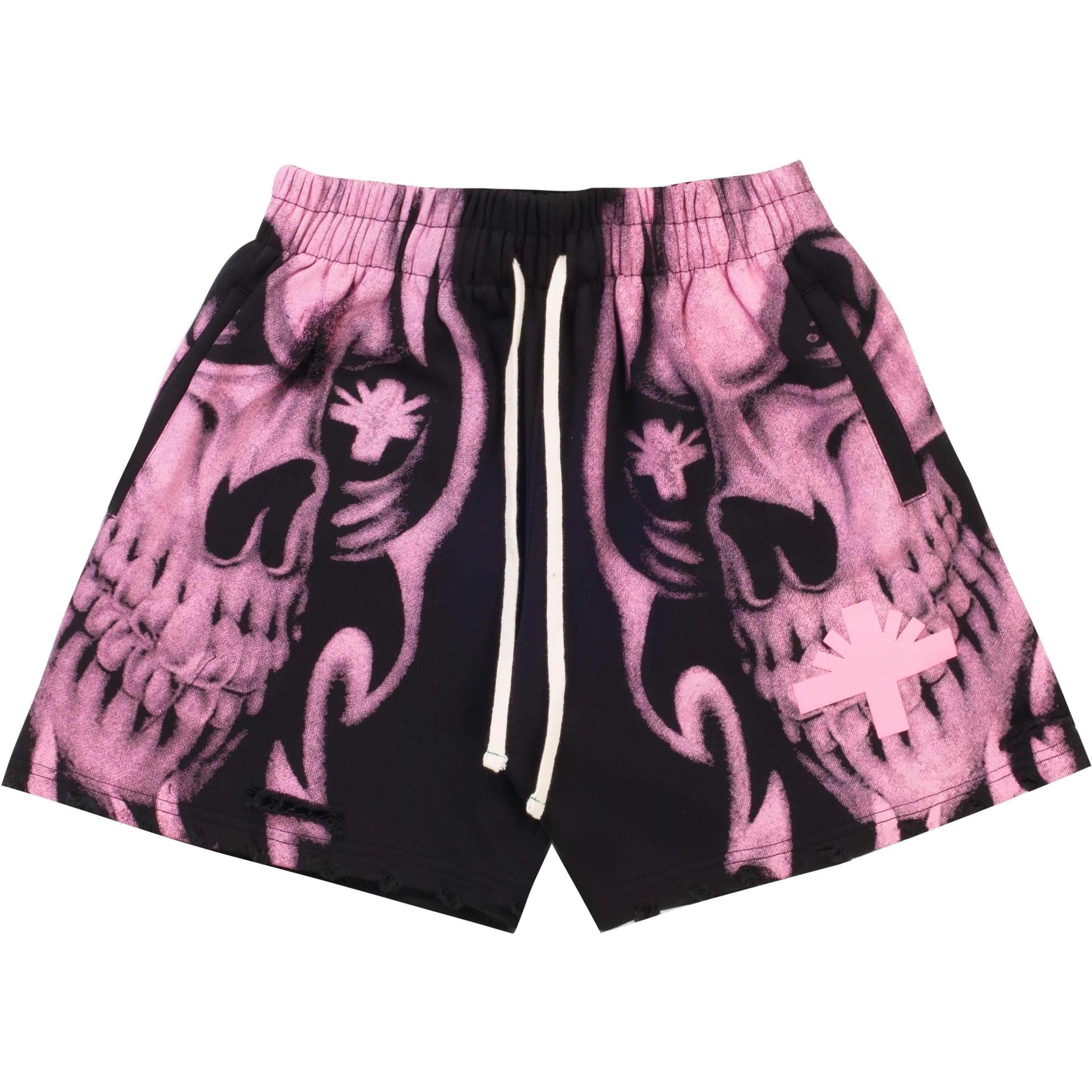 Vertabrae C4 Skull Shorts Magenta