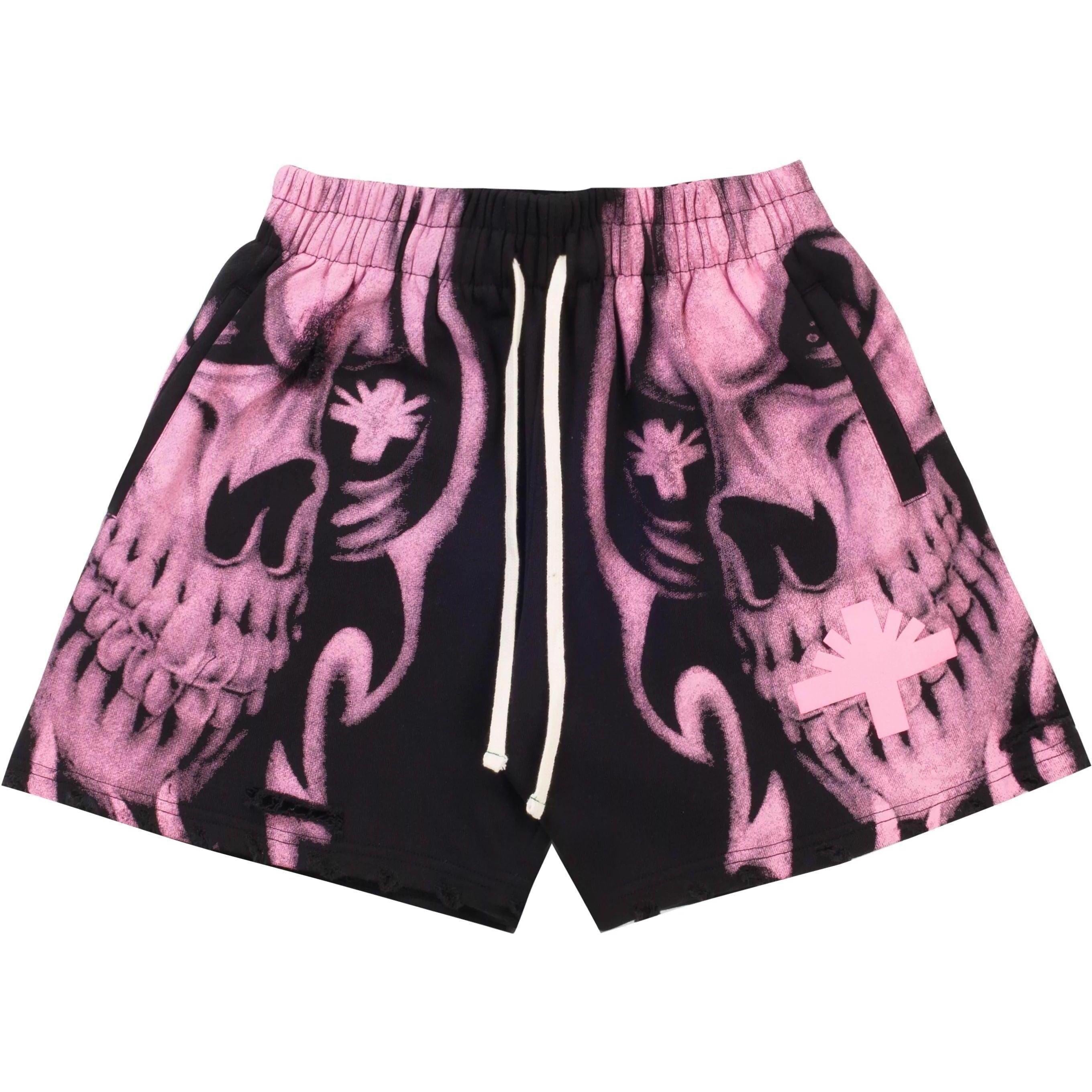 Vertabrae C4 Skull Shorts Magenta