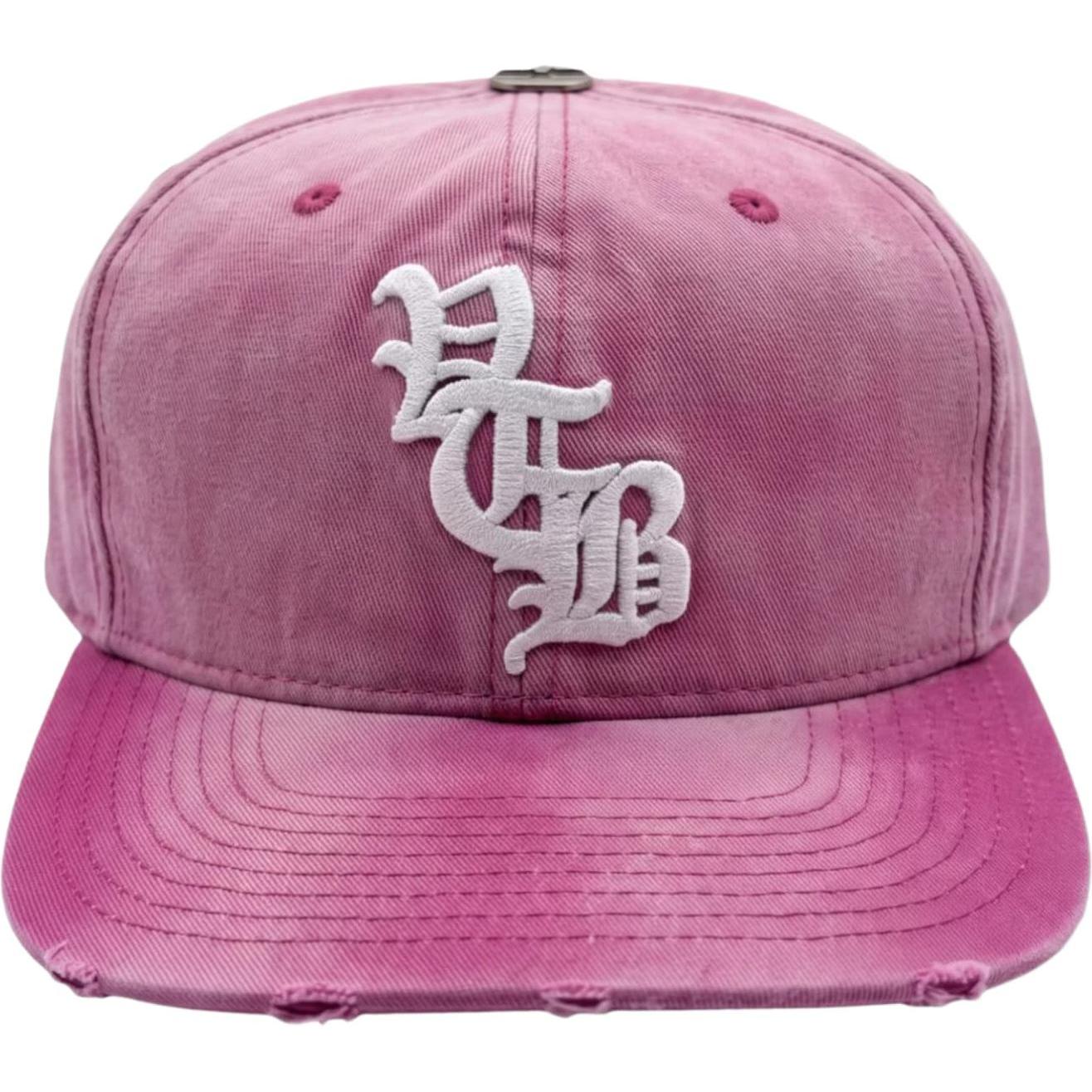 Vertabrae Faded Pink White Snapback Hat