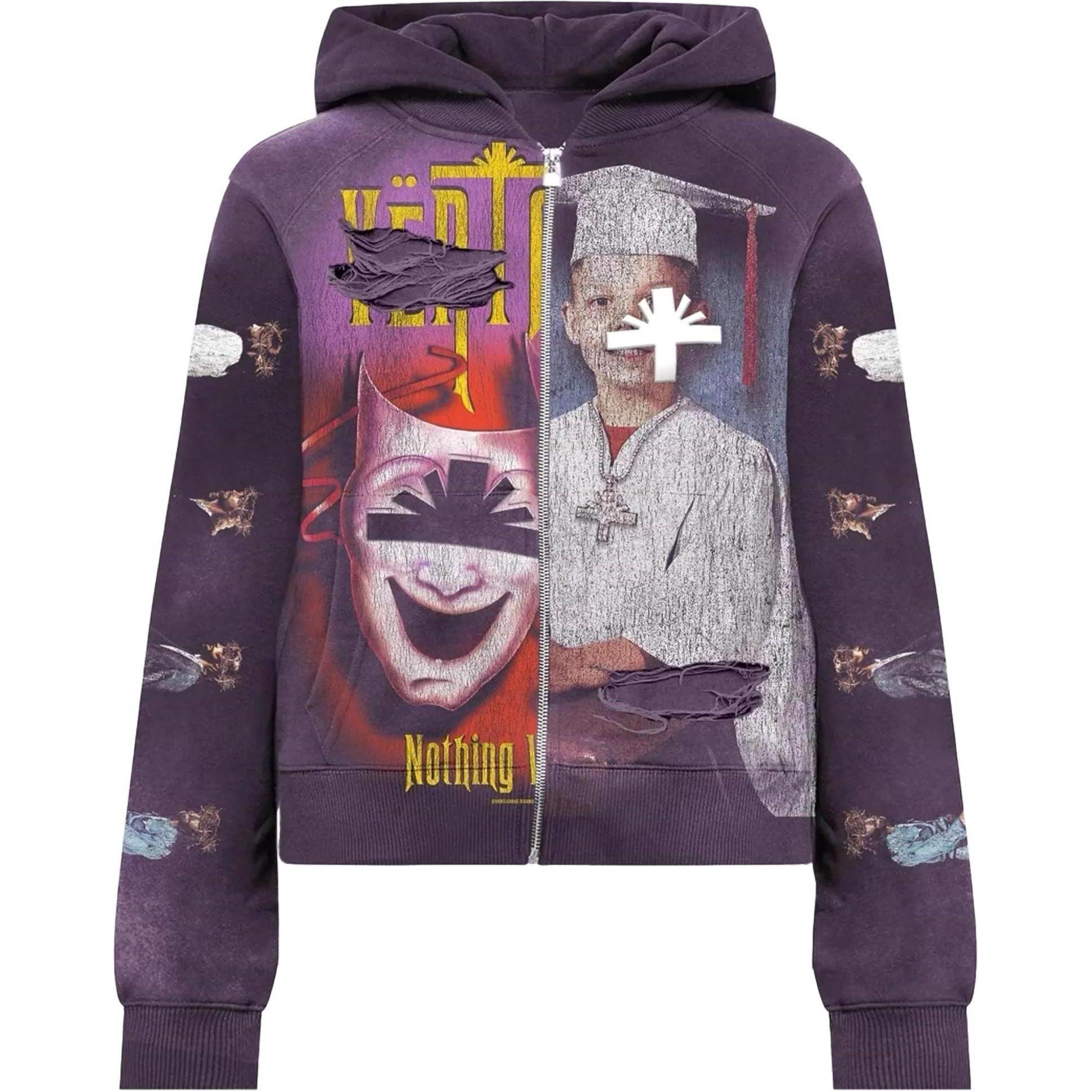 Vertabrae Muse Zip Up Hoodie Purple