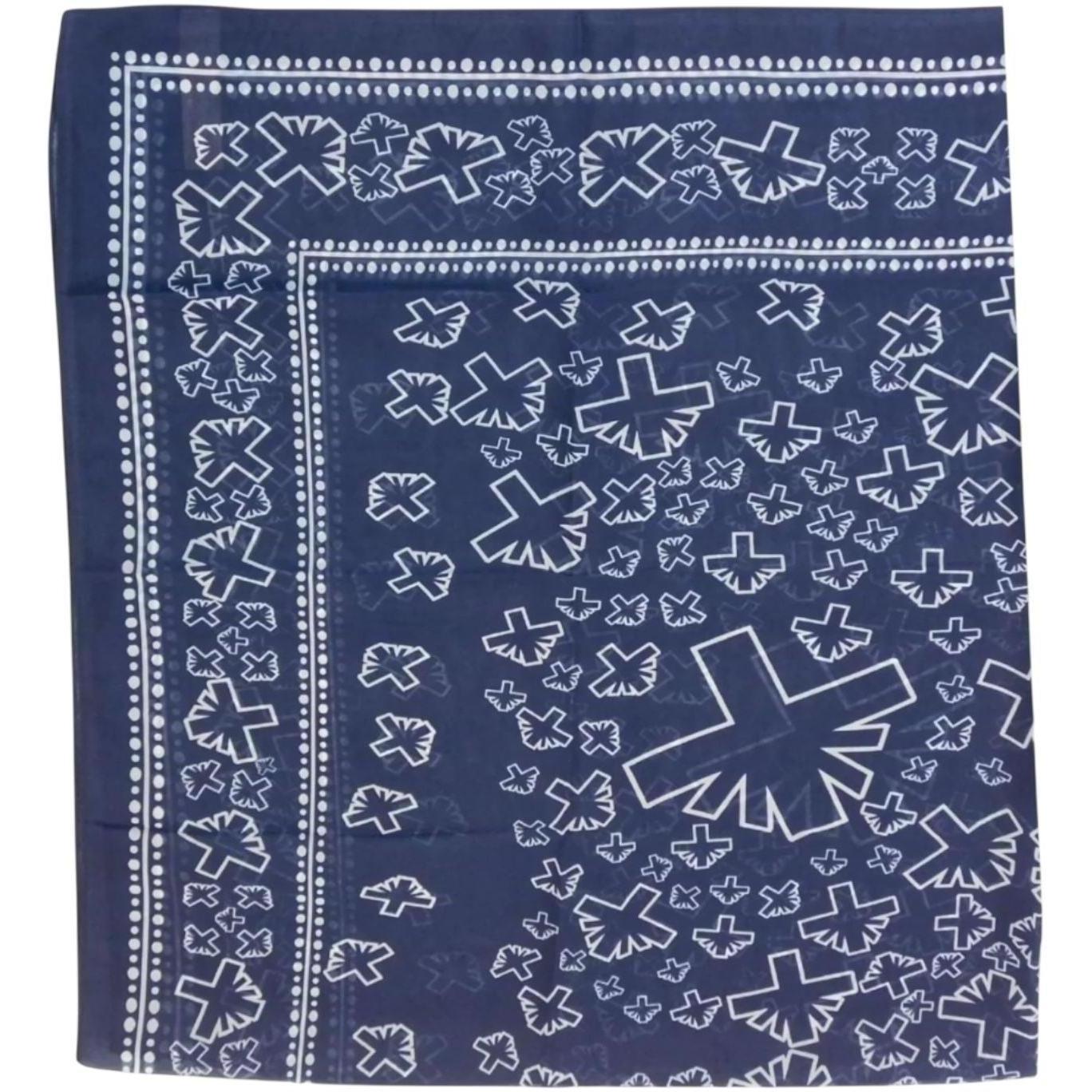 Vertabrae Navy Chiffon Scarf