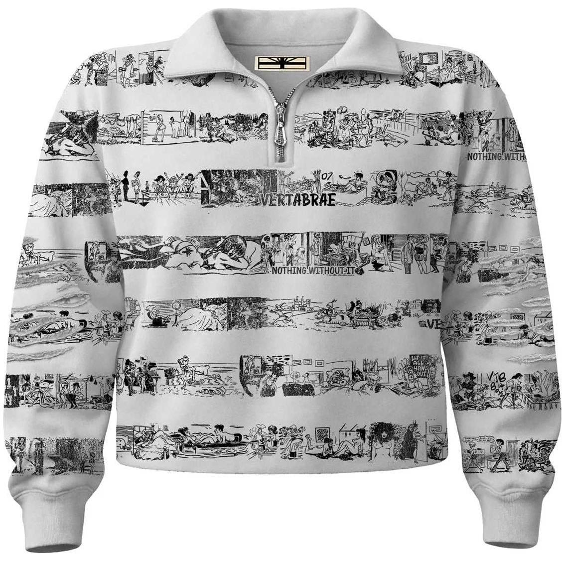 Vertabrae Vomic Quarter Zip White