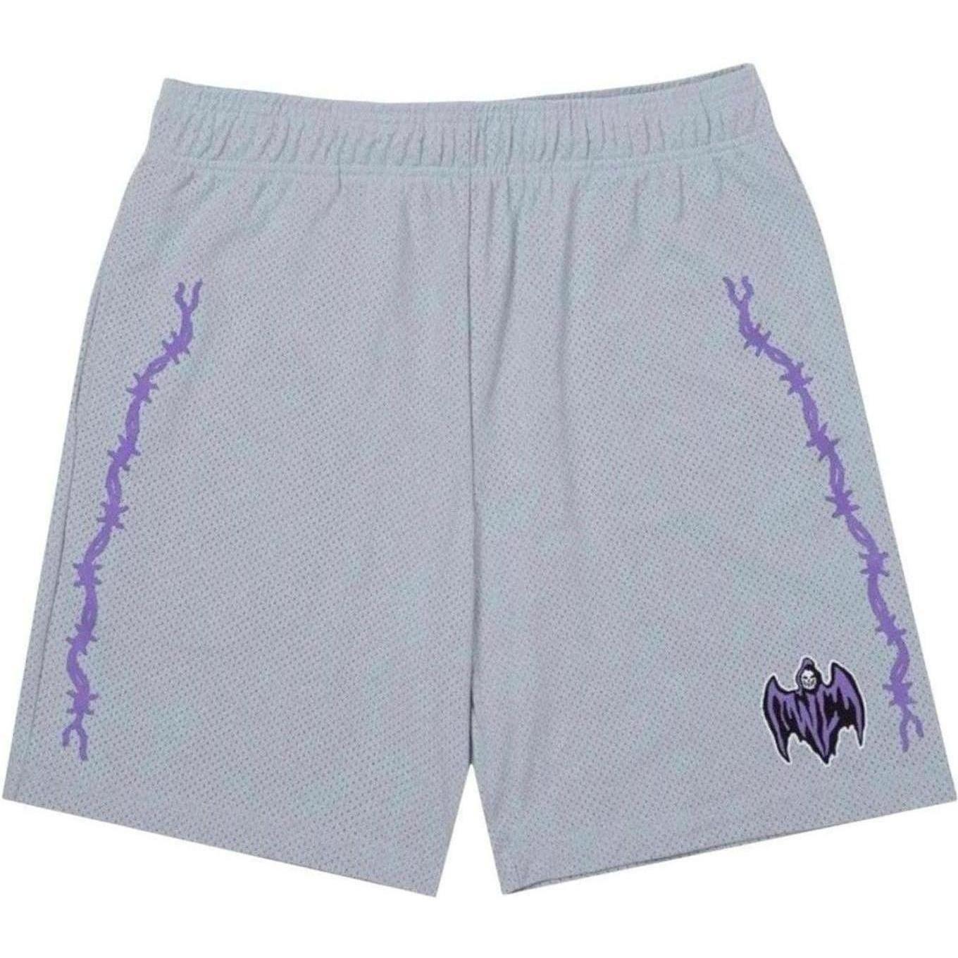 Warren Lotas Bat Reaper Mesh Shorts Grey