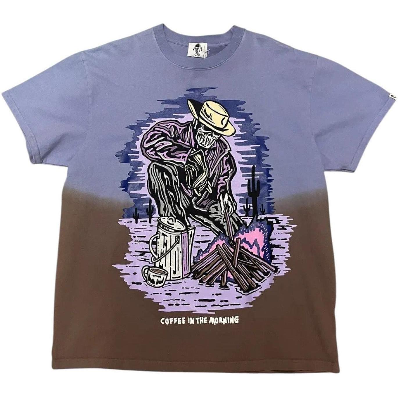 Warren Lotas Coffee in the Morning T-Shirt Purple Brown