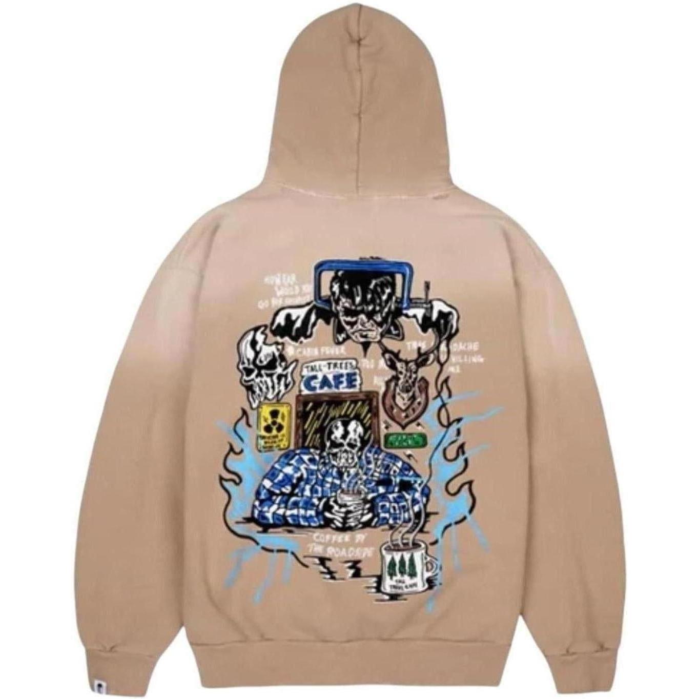 Warren Lotas Roadside Coffee Hoodie Tan