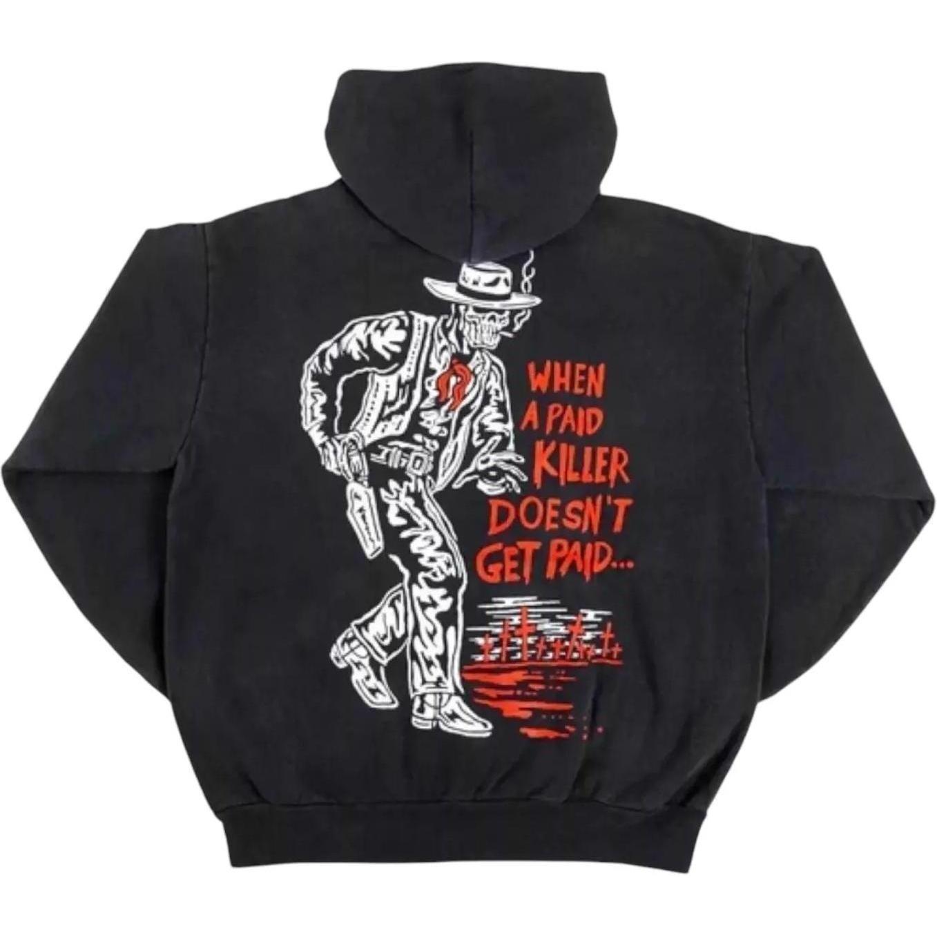 Warren Lotus Paid Killer Washed Black Hoodie