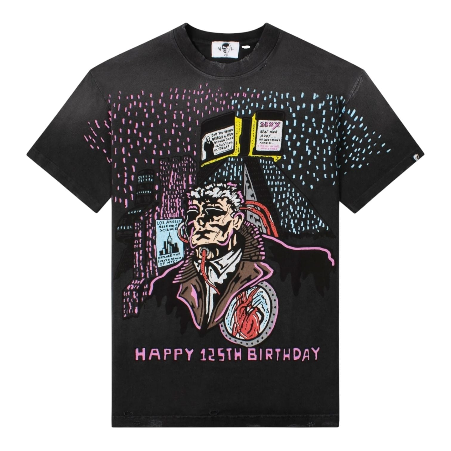 Warren Lotas 125th Birthday T-Shirt Faded Black
