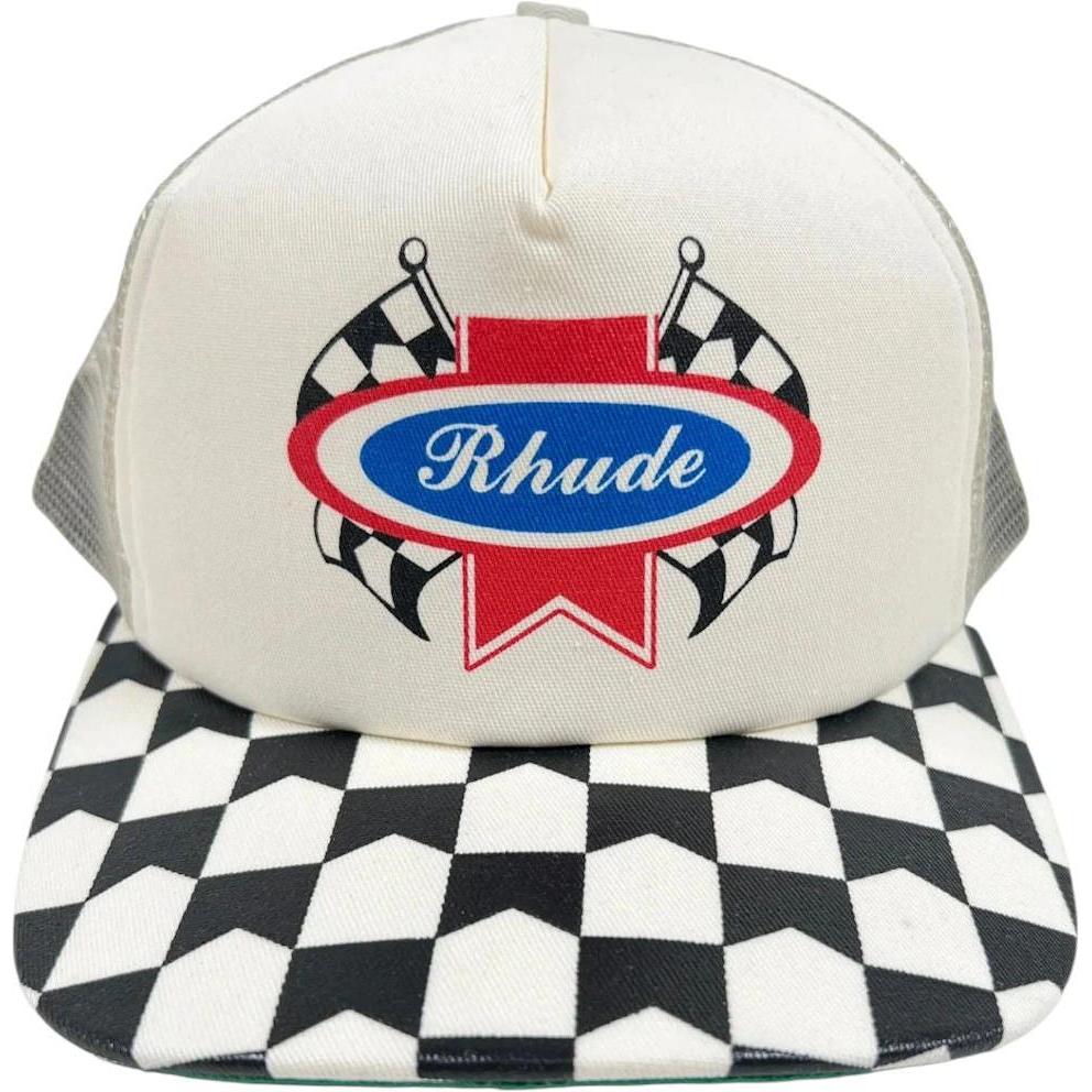 Rhude Chevron Rally Trucker Hat Off White