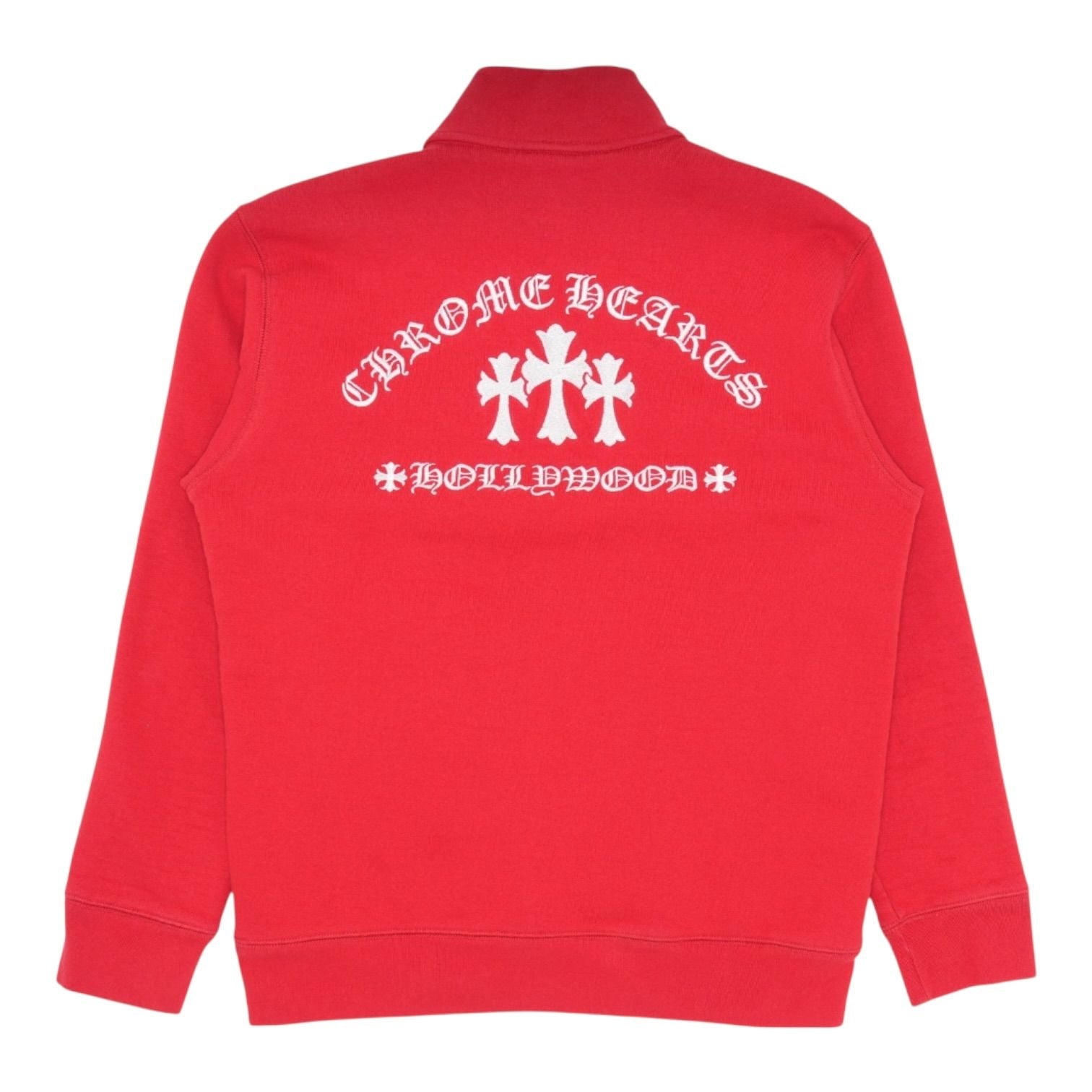 Chrome Hearts King Taco Quarter Neck Sweatshirt Red