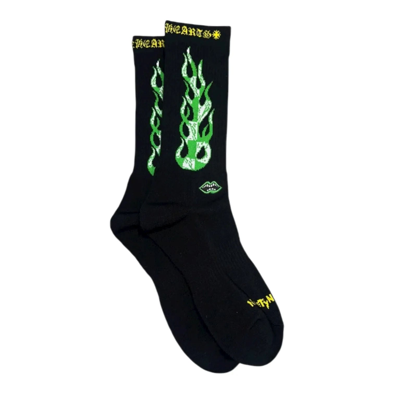 Chrome Hearts Matty Boy Flame Socks Black/Green