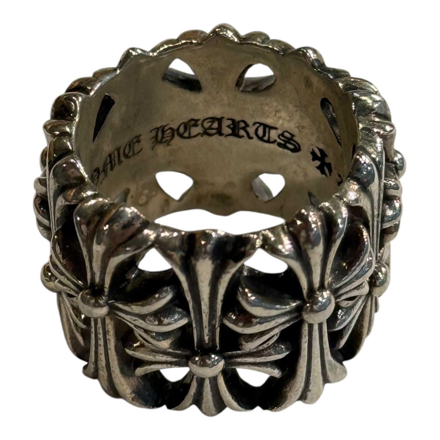 Chrome Hearts Silver Cemetery Cross Ring