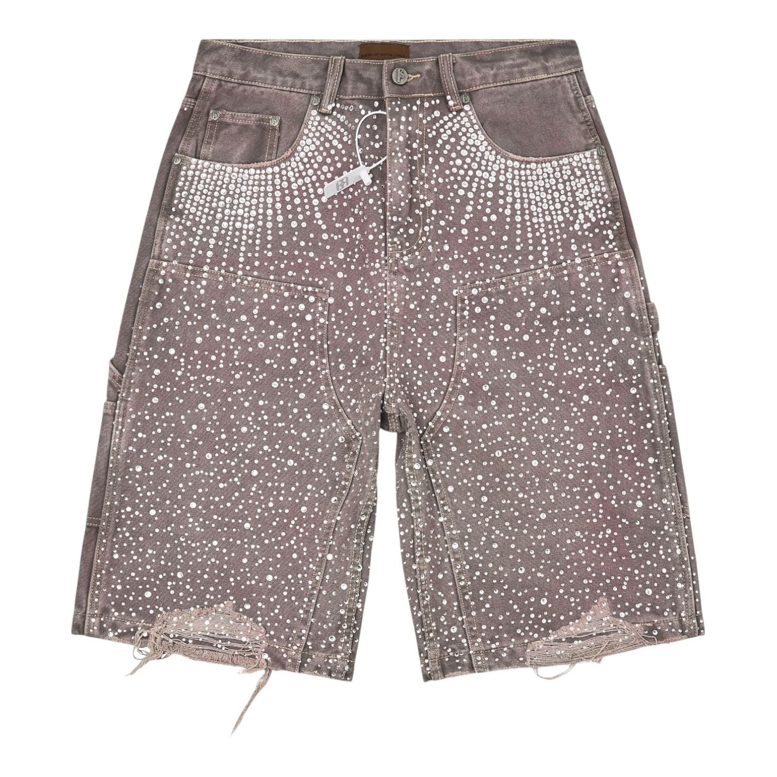 Birth Of Royal Child Diamond Jean Shorts Purple