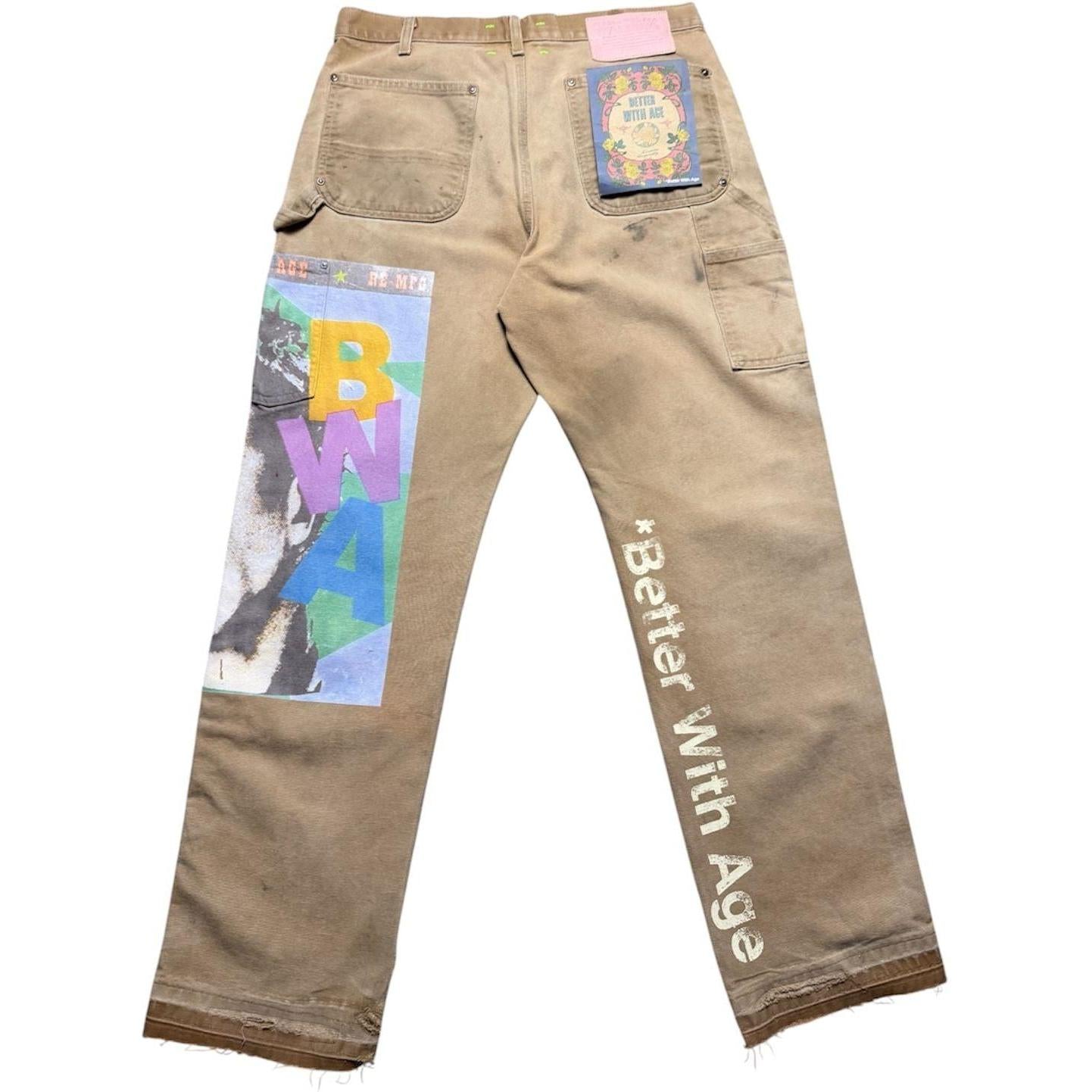 Better With Age Knucklehead Double Knee Carhartt Pants Khaki