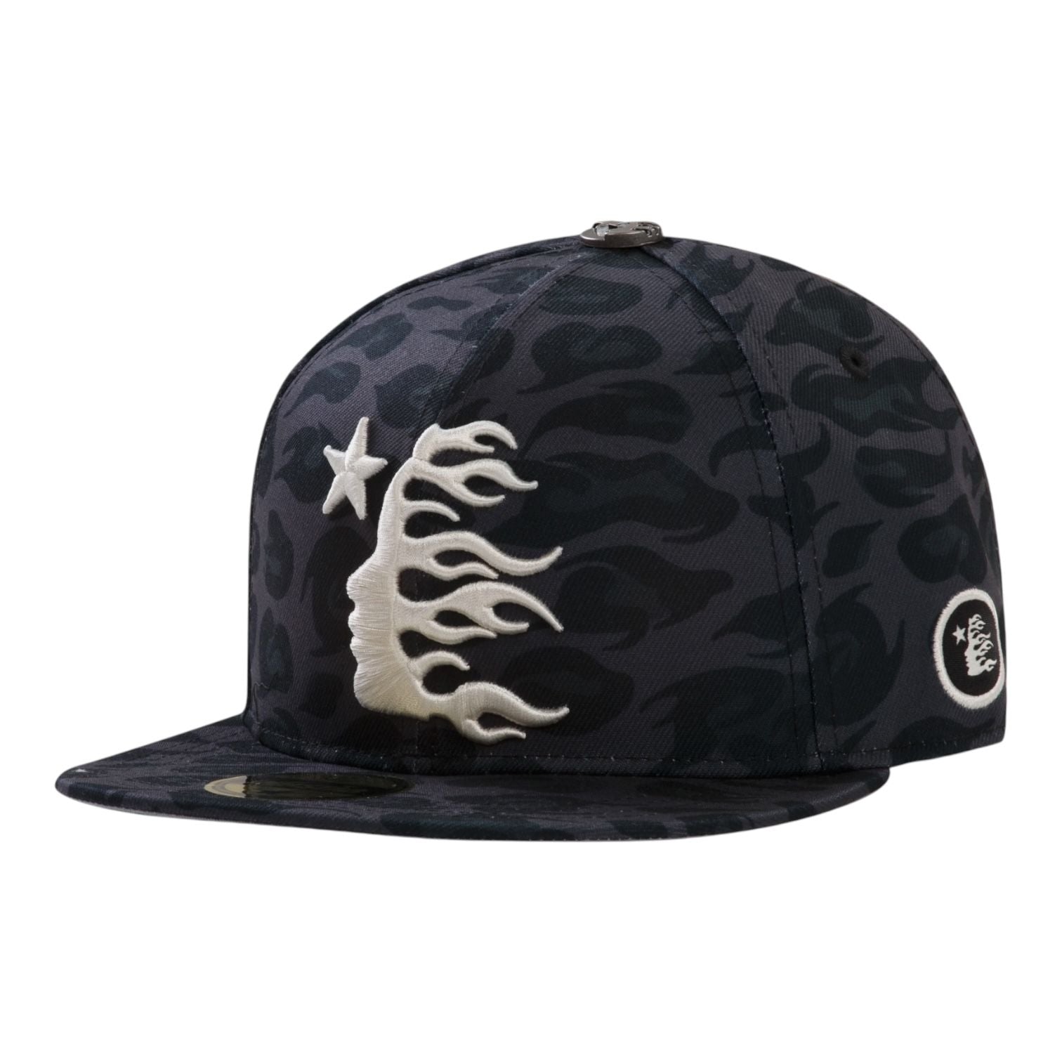 Hellstar Cheetah Print Fitted Hat Black