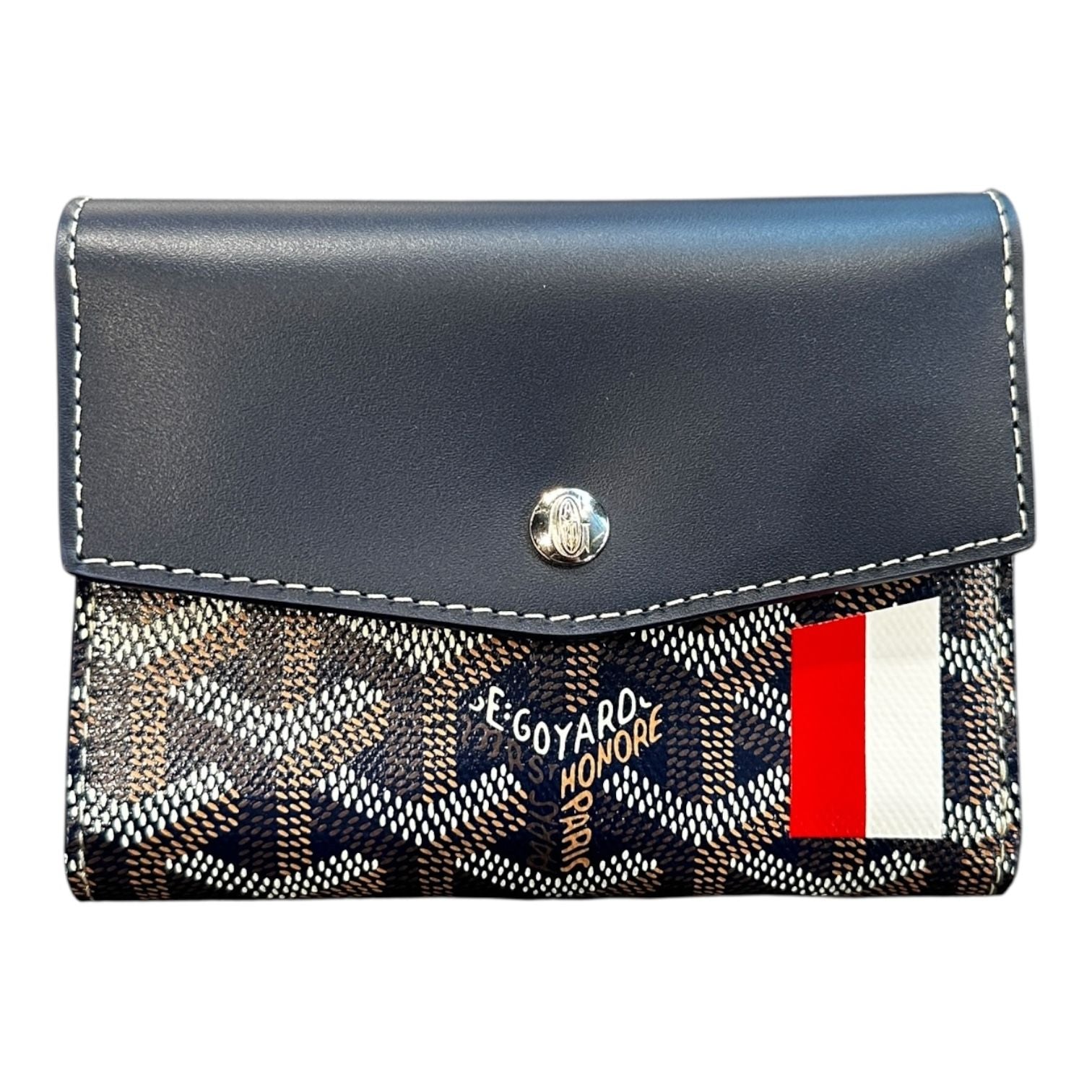 Goyard Saint Gabriel Painted Wallet Navy Blue