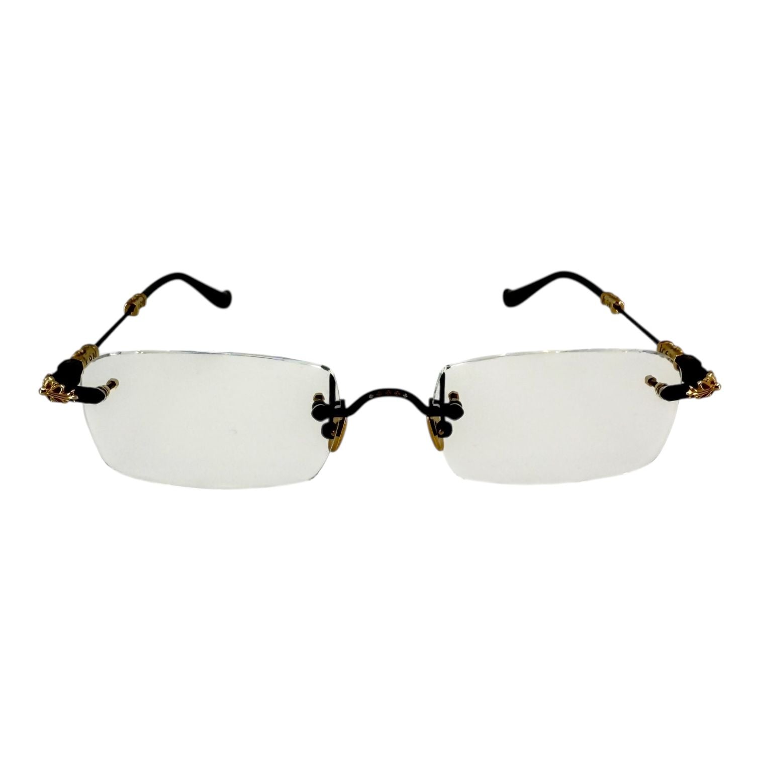 Chrome Hearts Pills III Black/18k Gold Plated Glasses